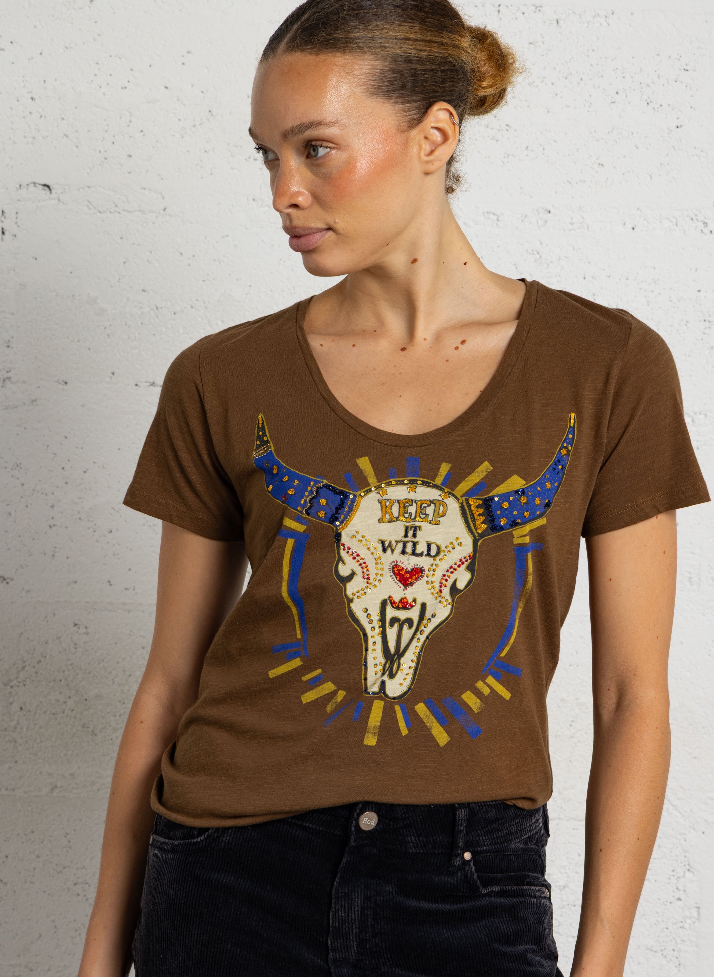 Organic cotton sequin T-shirt LEON & HARPER