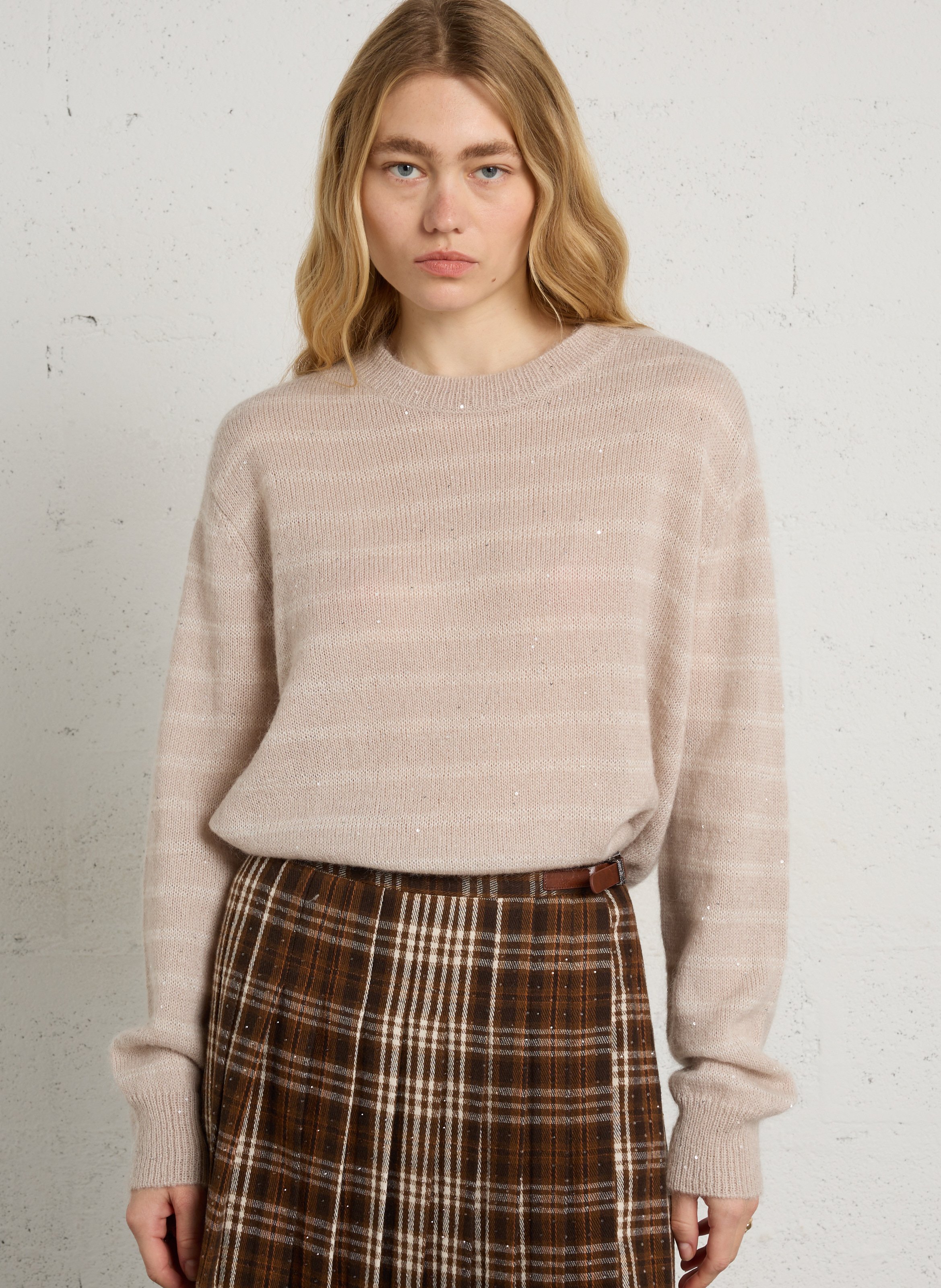 Oversized trui | wolblend BERENICE Beige