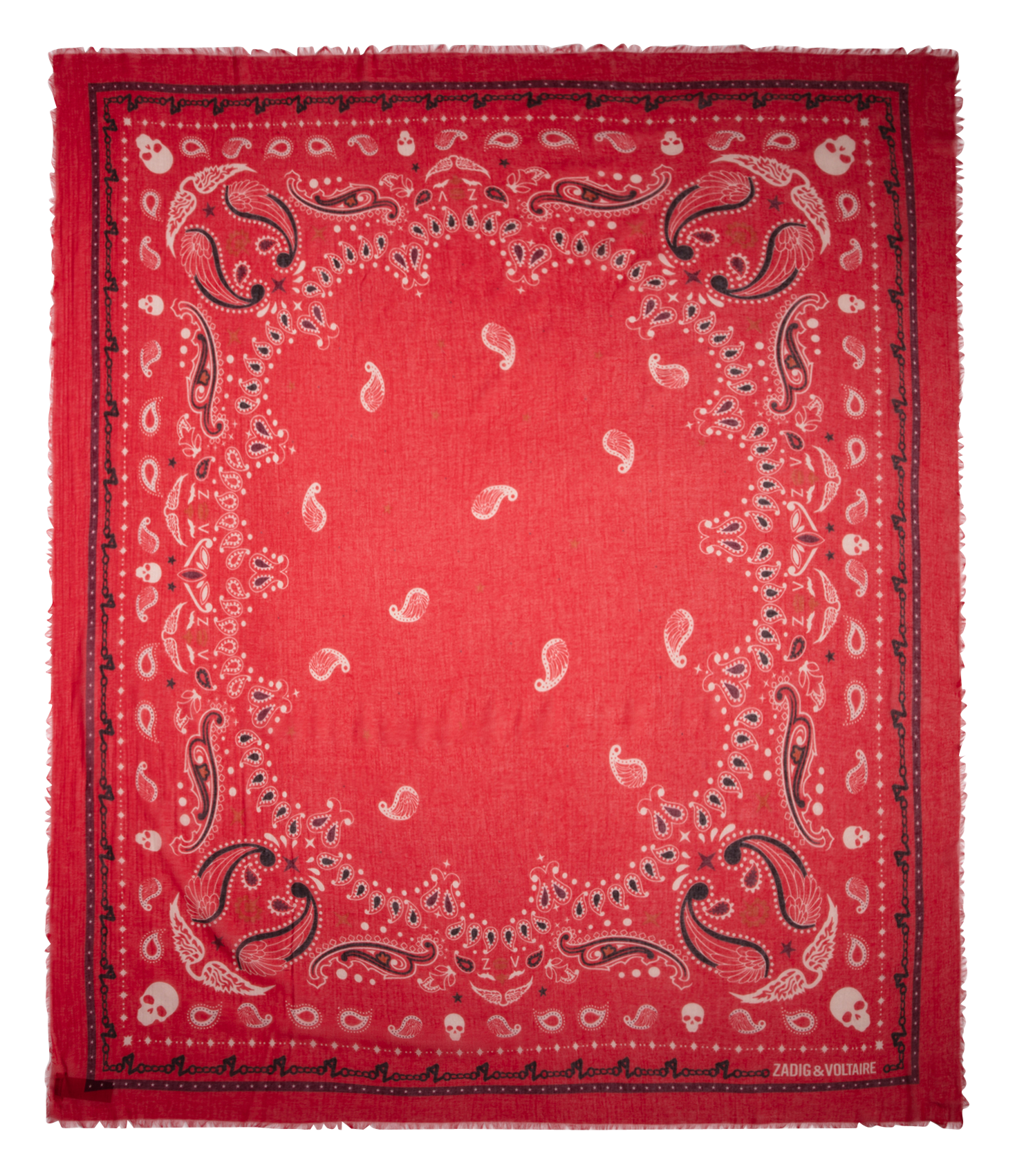 Foulard imprimé en coton bio RougeZADIG&VOLTAIRE
