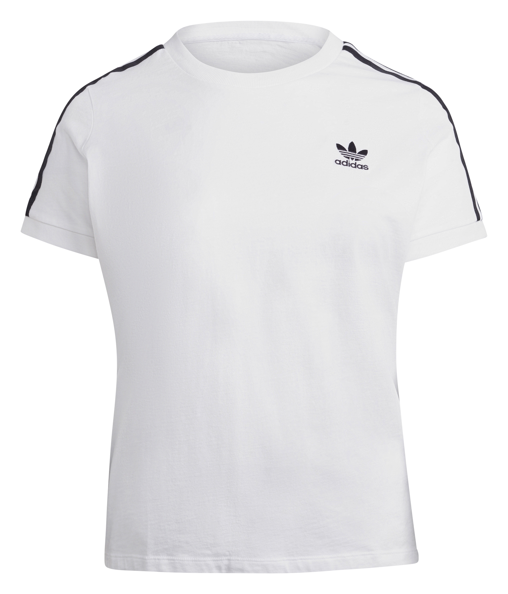 Round-neck embroidered cotton T-shirt ADIDAS White