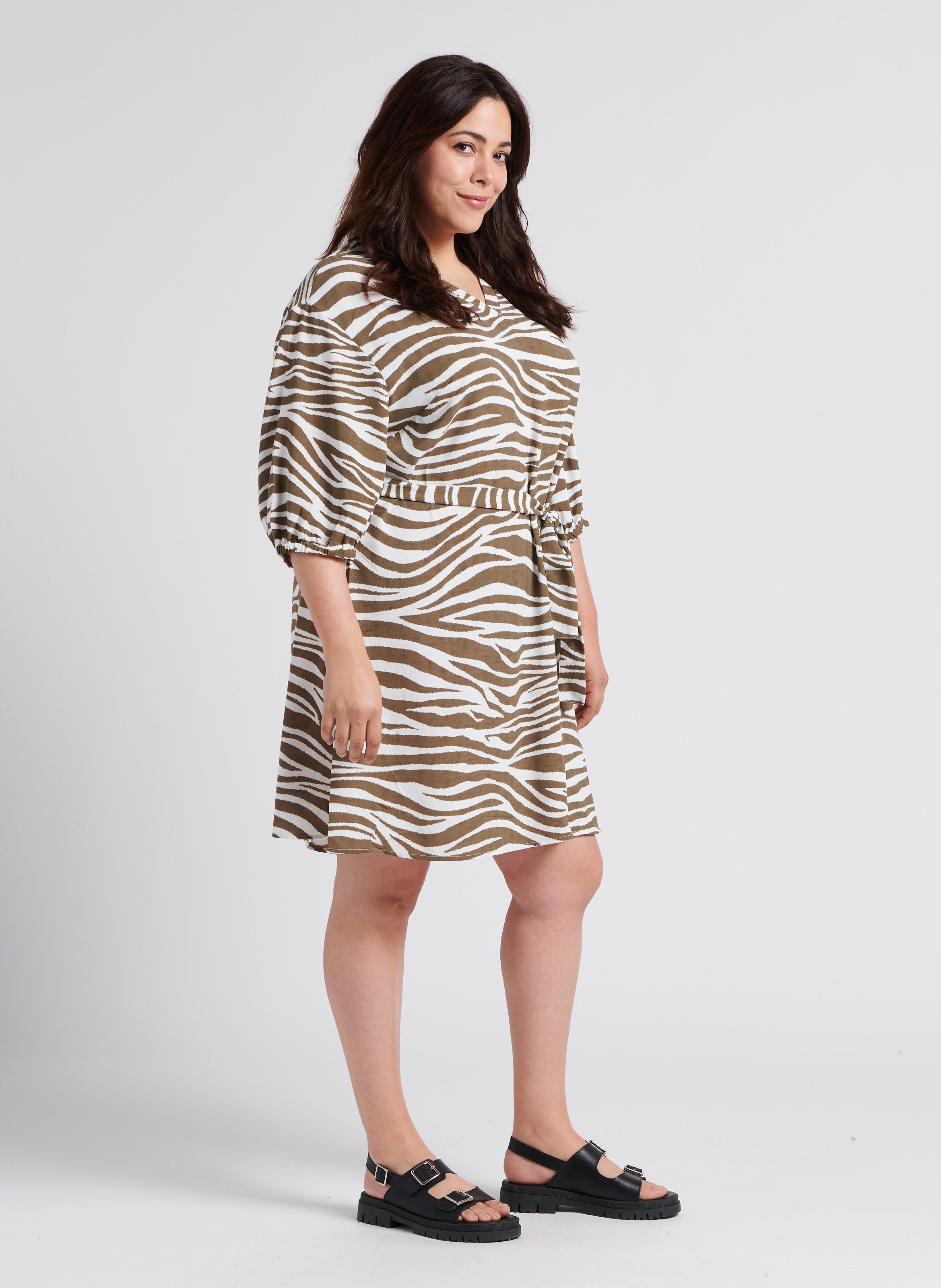 Robe courte à imprimé zébré VERO MODA CURVE Multicolore