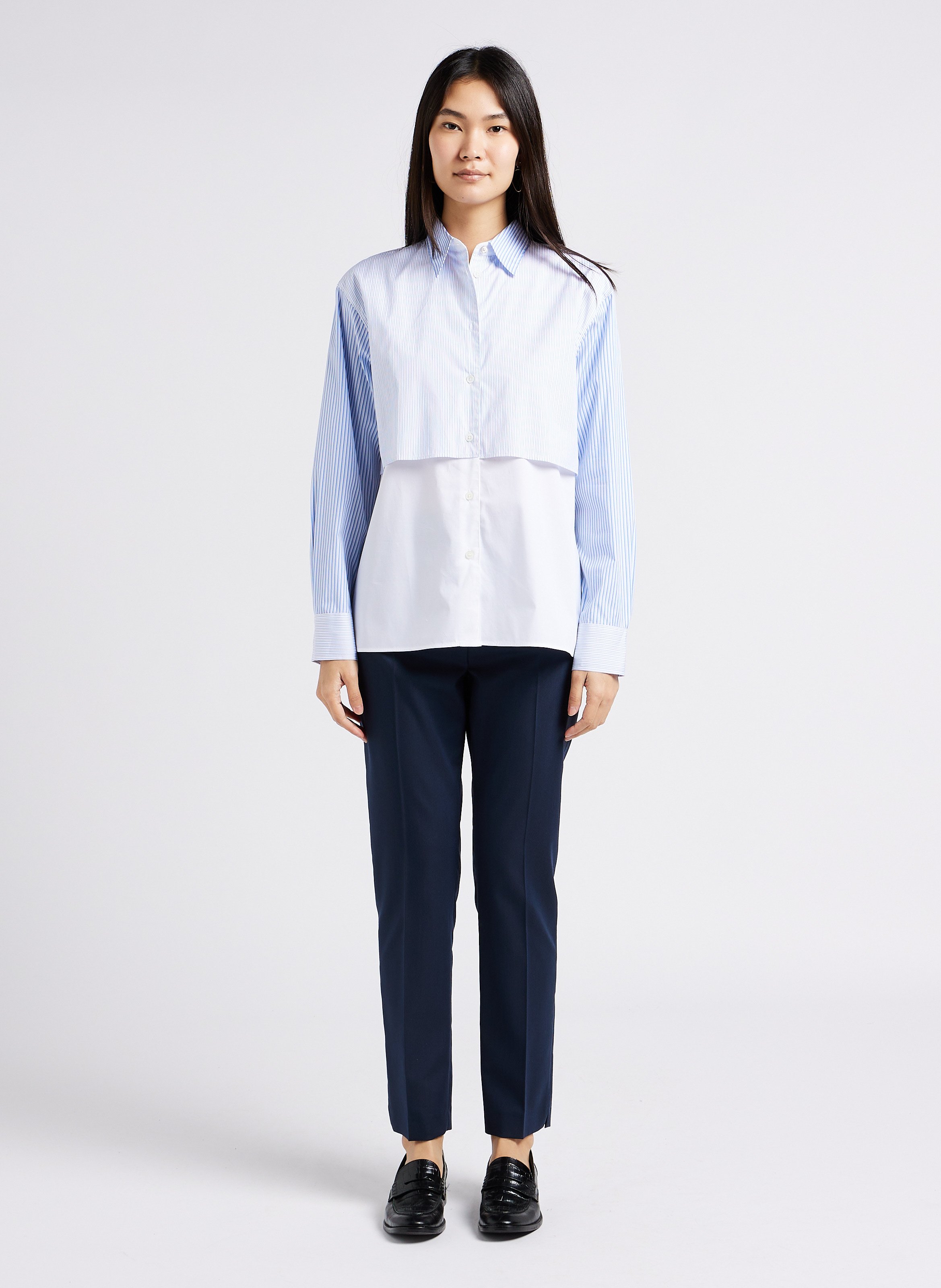 Straight cotton shirt with classic collar PAUL SMITH White