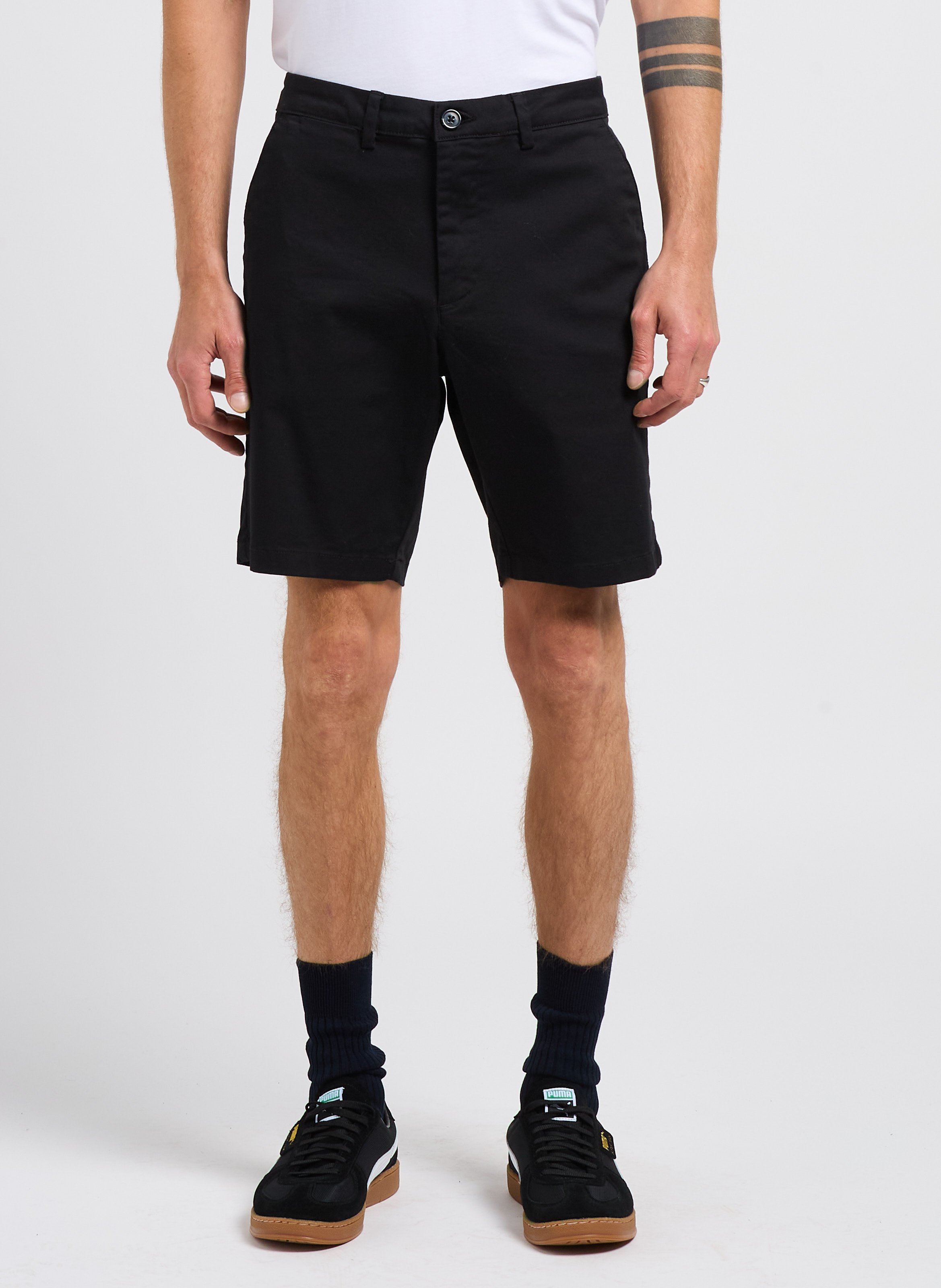Short in blended organic cotton SELECTED Black