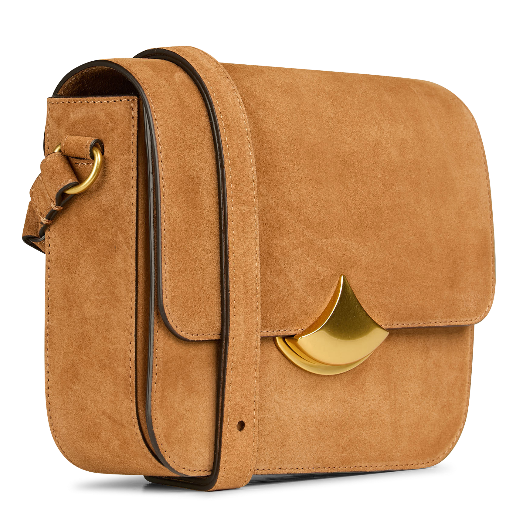 Sac bandoulière en cuir suédé Beige
