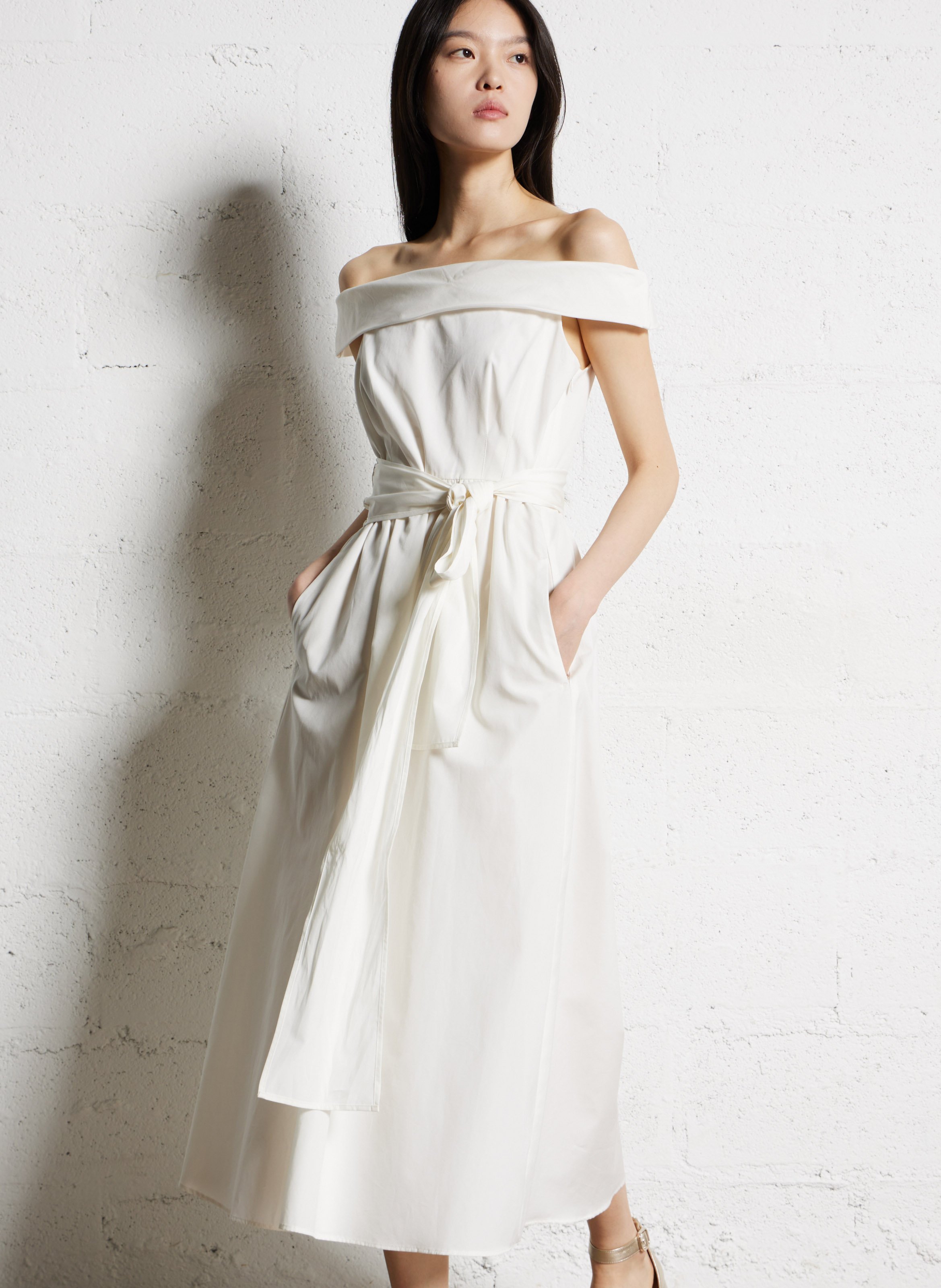 ワンピース MAX MARA Balzac cotton long dress Bianco Balzac cotton long dress MAX MARA - Nugnes1920