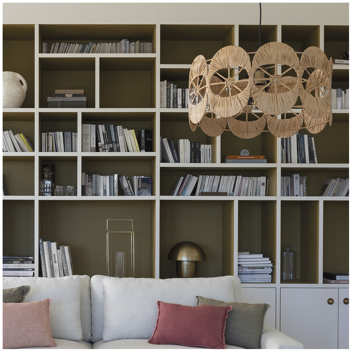 Suspension raphia naturel BLANC D'IVOIRE Beige