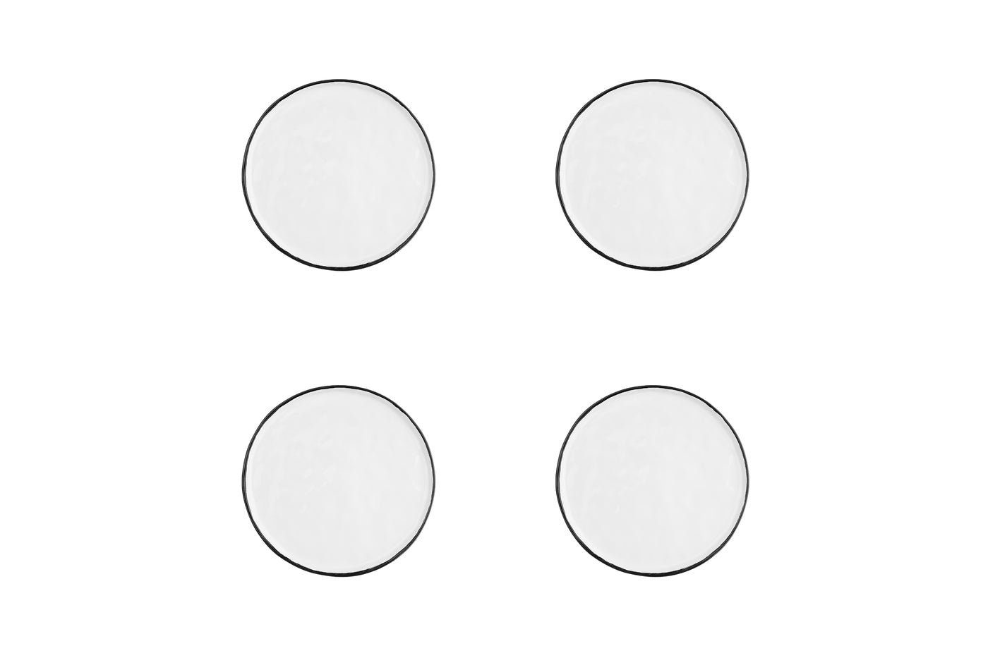 Pure Plate ø16.5cm - 4 pieces - snow white BJORN White