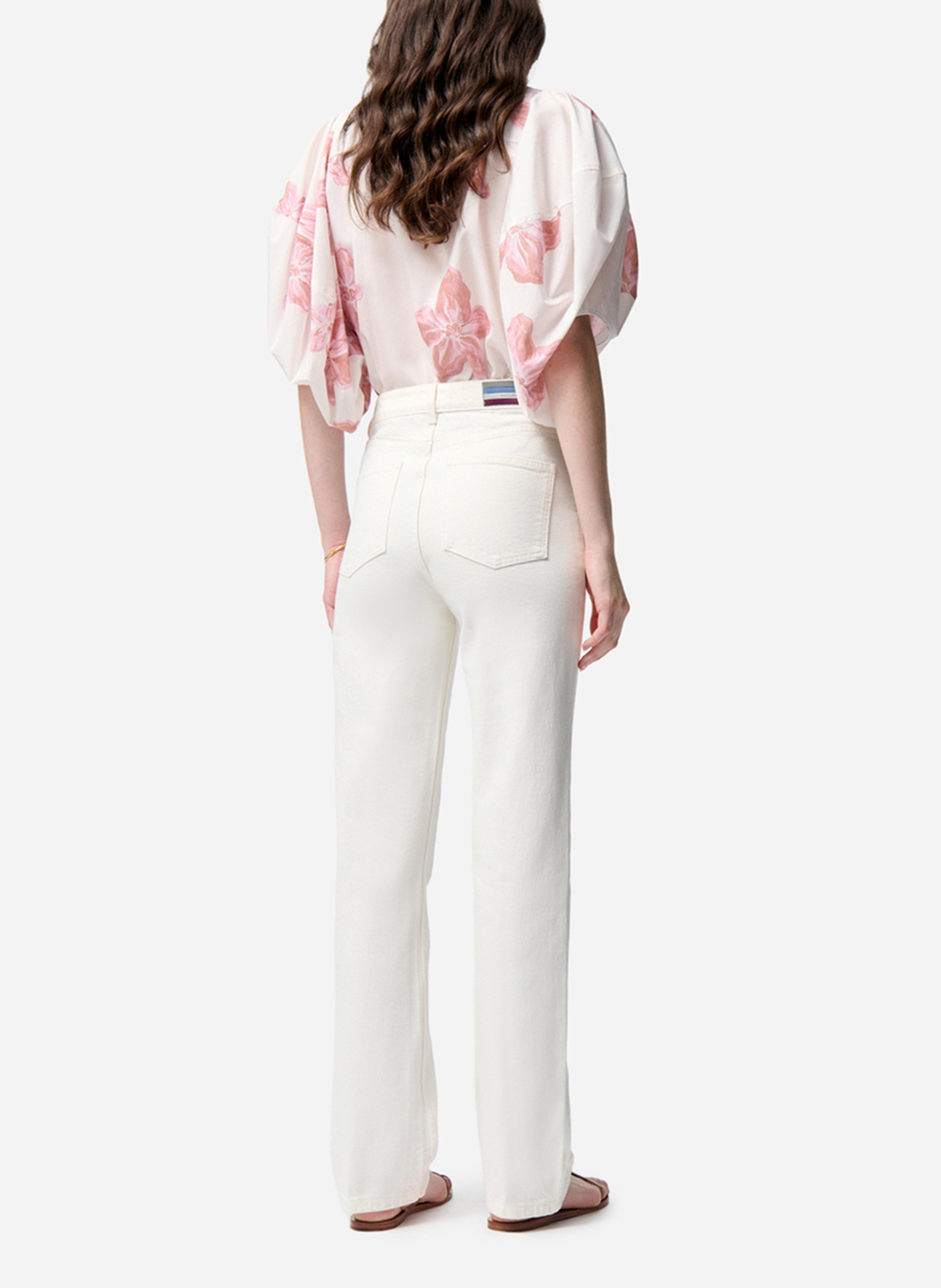 Jean droit en coton  VANESSA BRUNO Beige