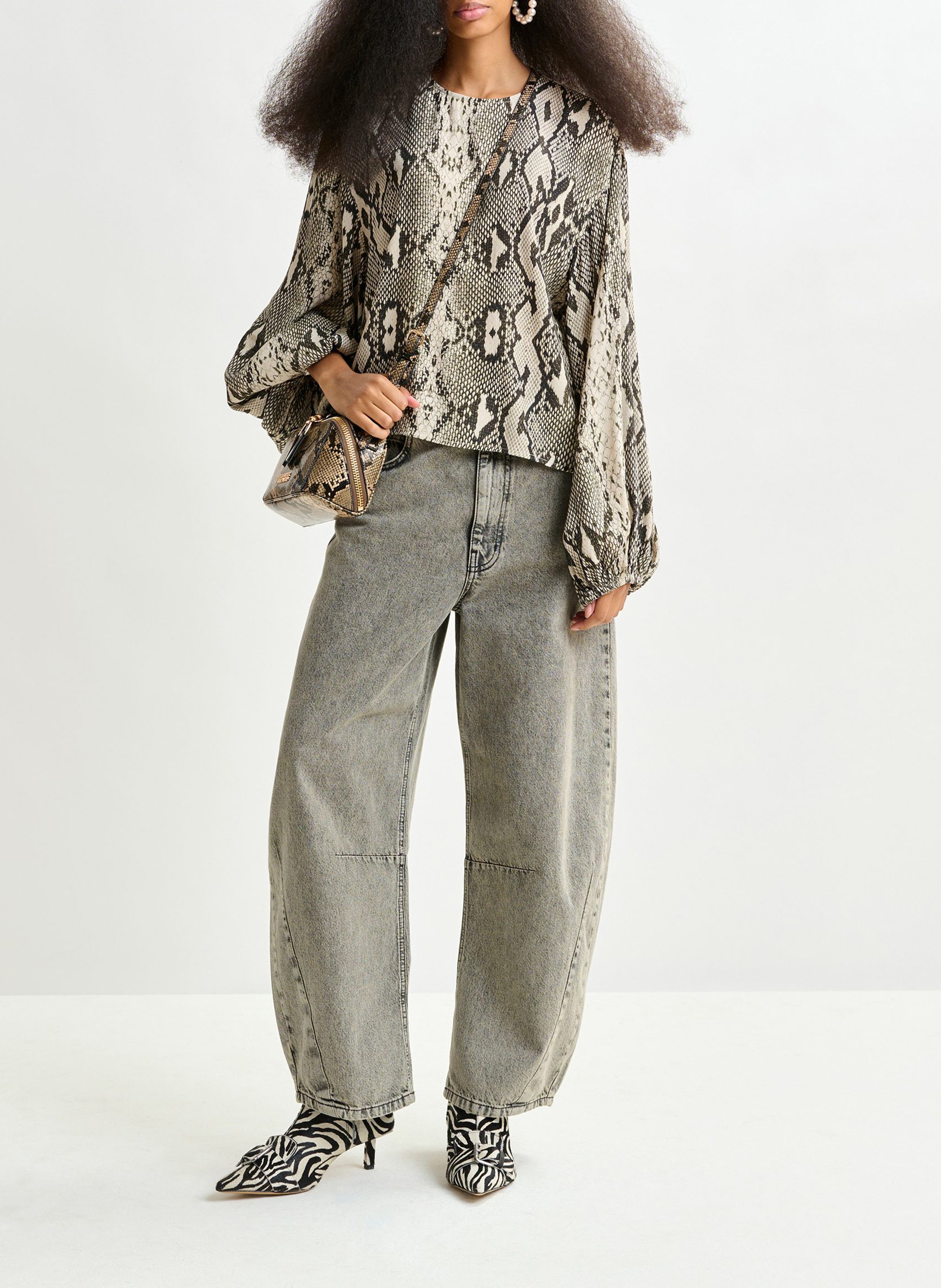 Blouse col rond imprimée ESSENTIEL ANTWERP Vert