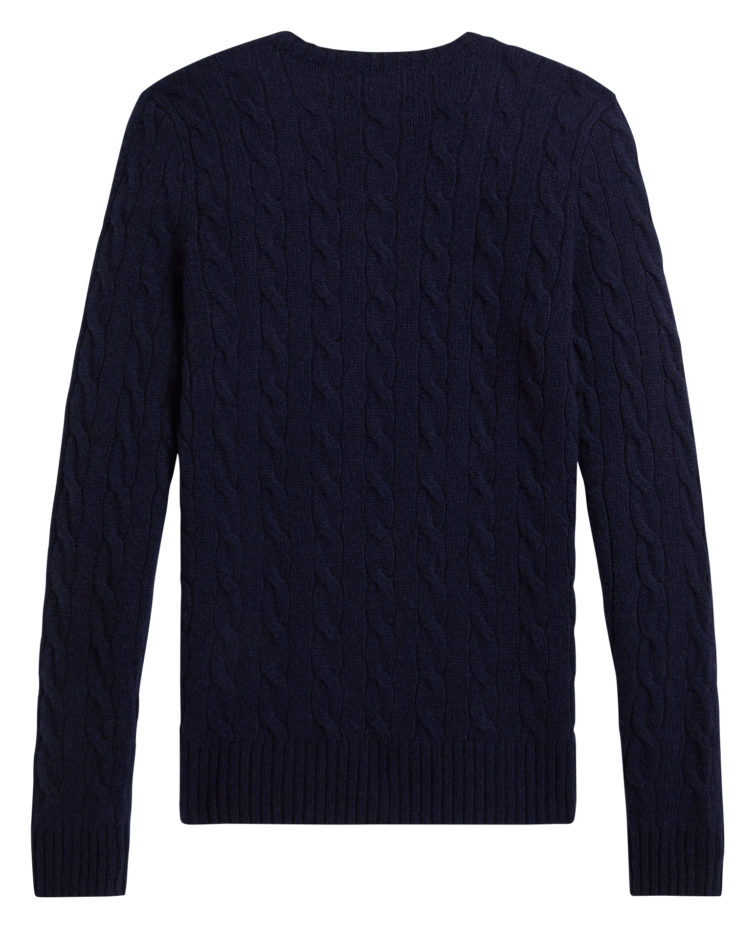 Pull col rond en laine et en cachemire mélangés  POLO RALPH LAUREN Bleu