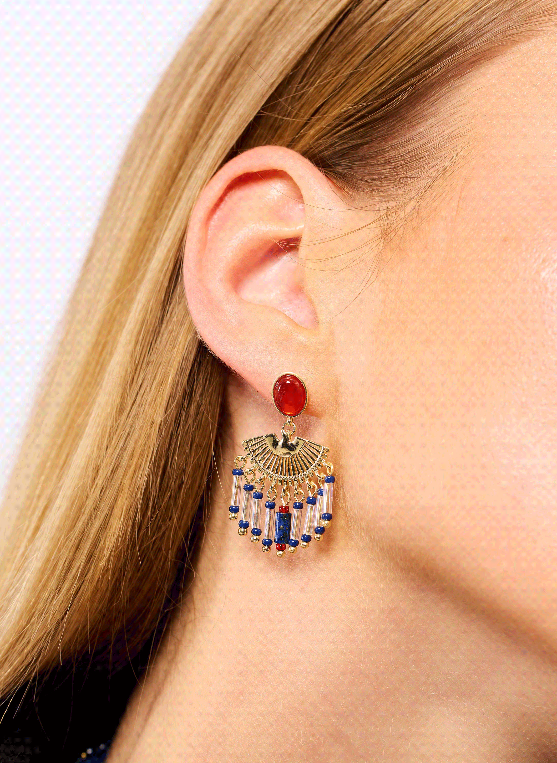 Bead stud earrings HIPANEMA Blue