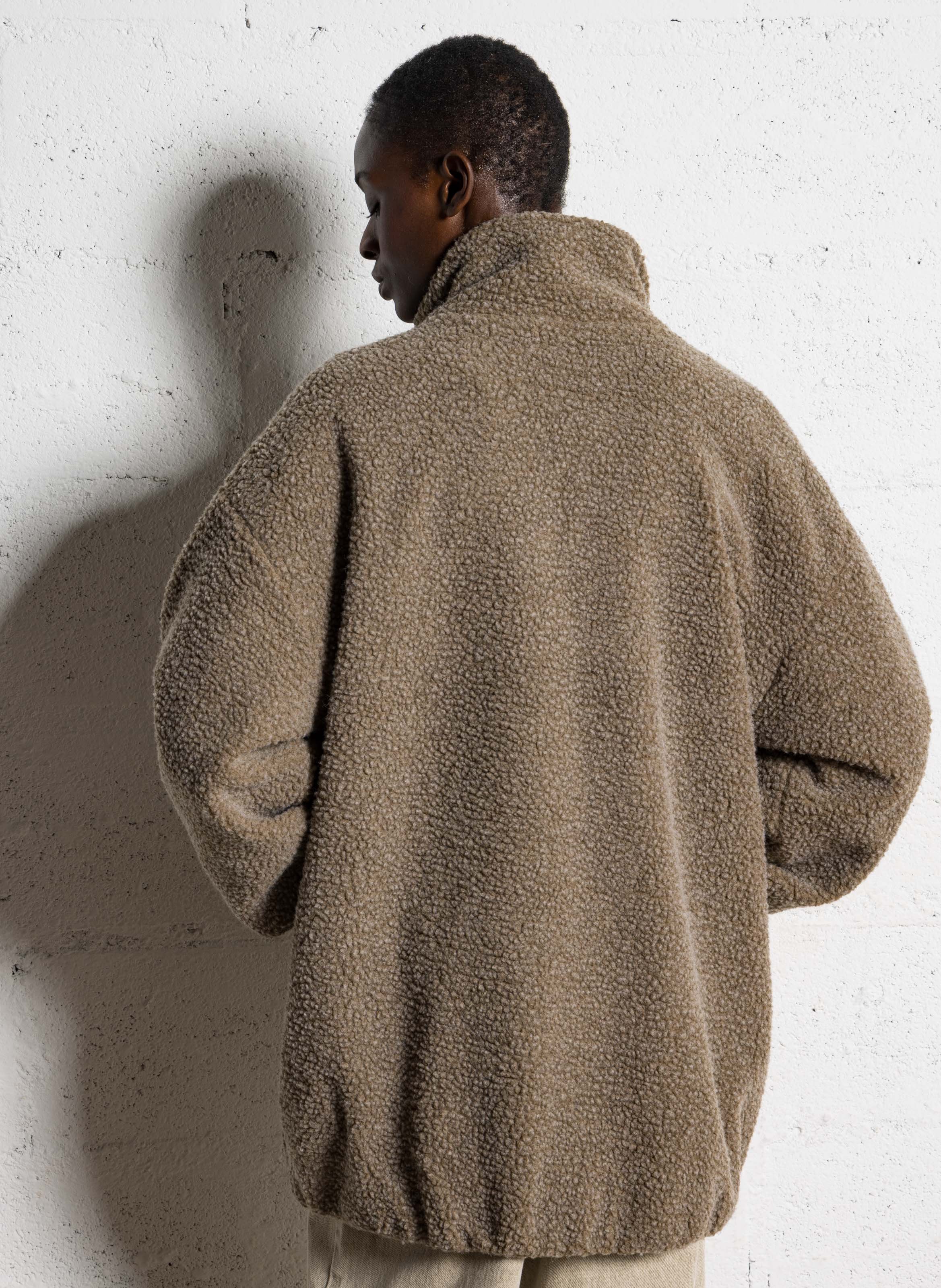 Polaire droite col montant  AMERICAN VINTAGE Vert