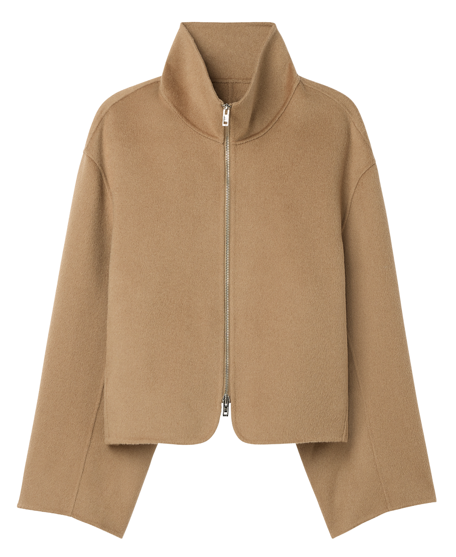 Zip-up wool vest with high collar FILIPPA K Brown