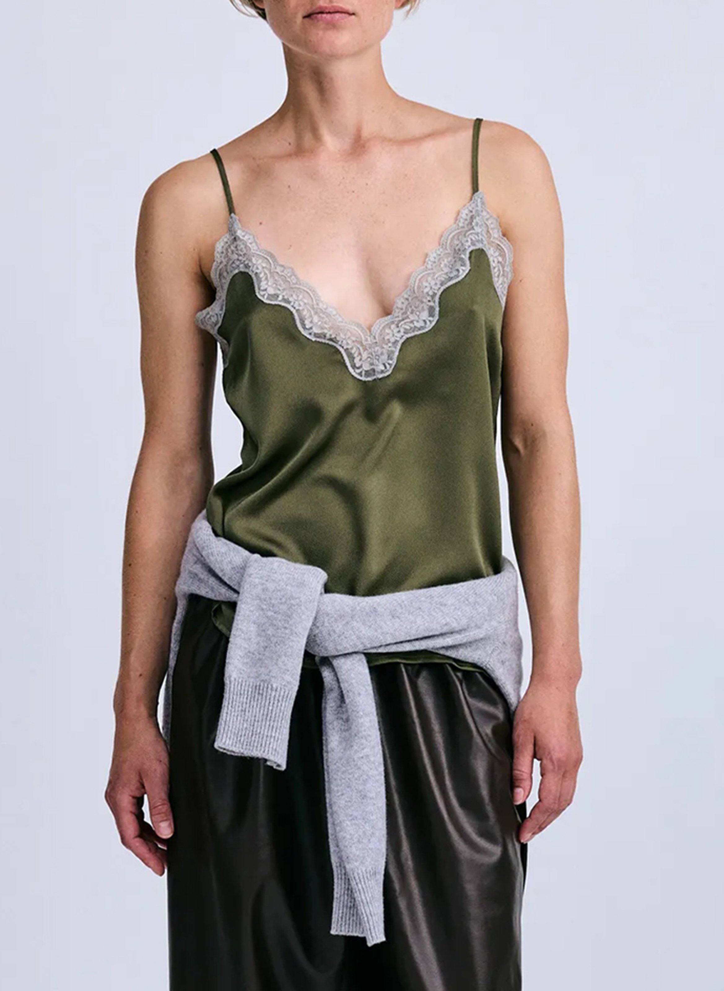 Caraco satiné LOVE STORIES Vert