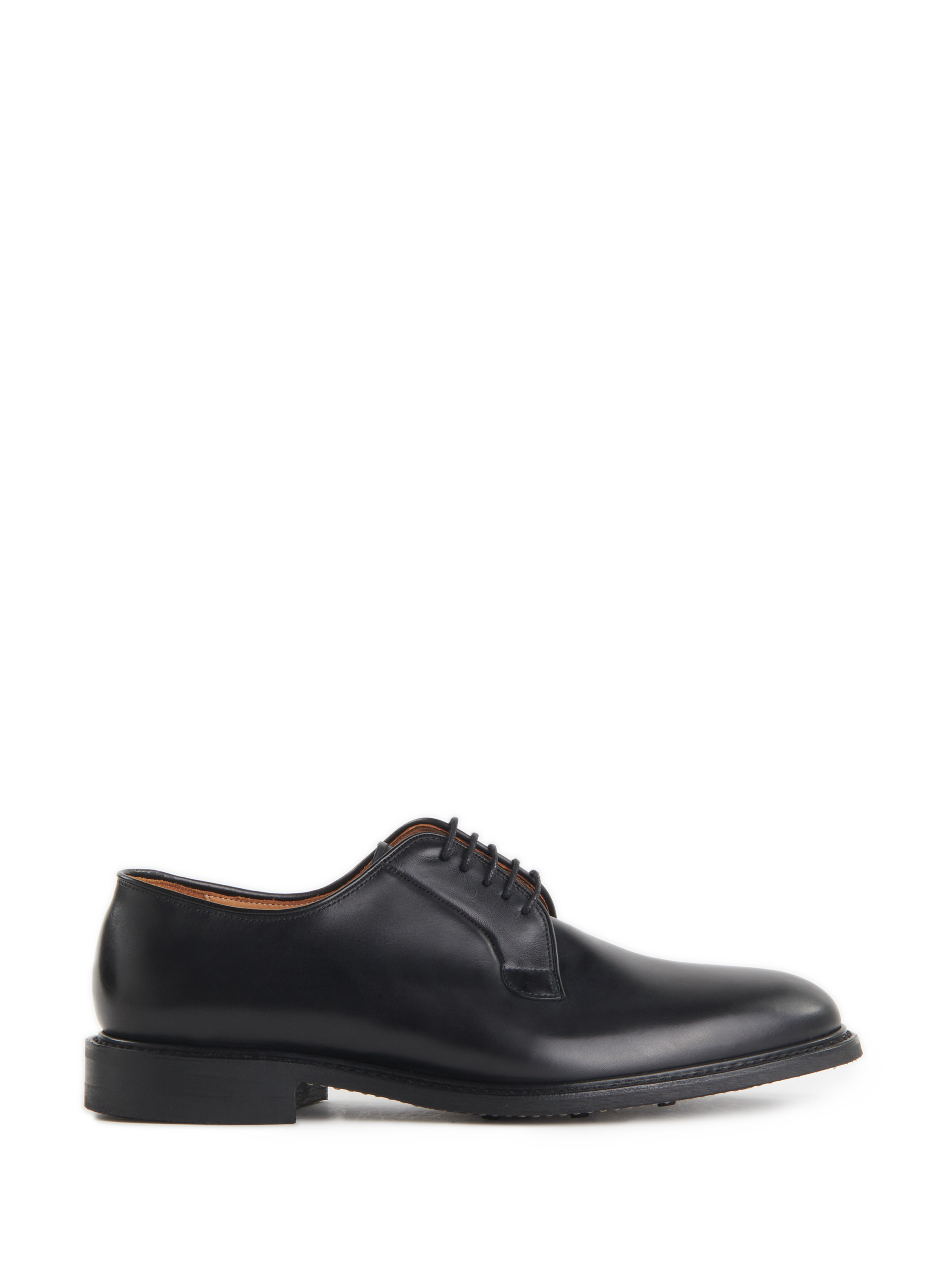 Plain leather Richelieu loafers SAISON 1865 Black