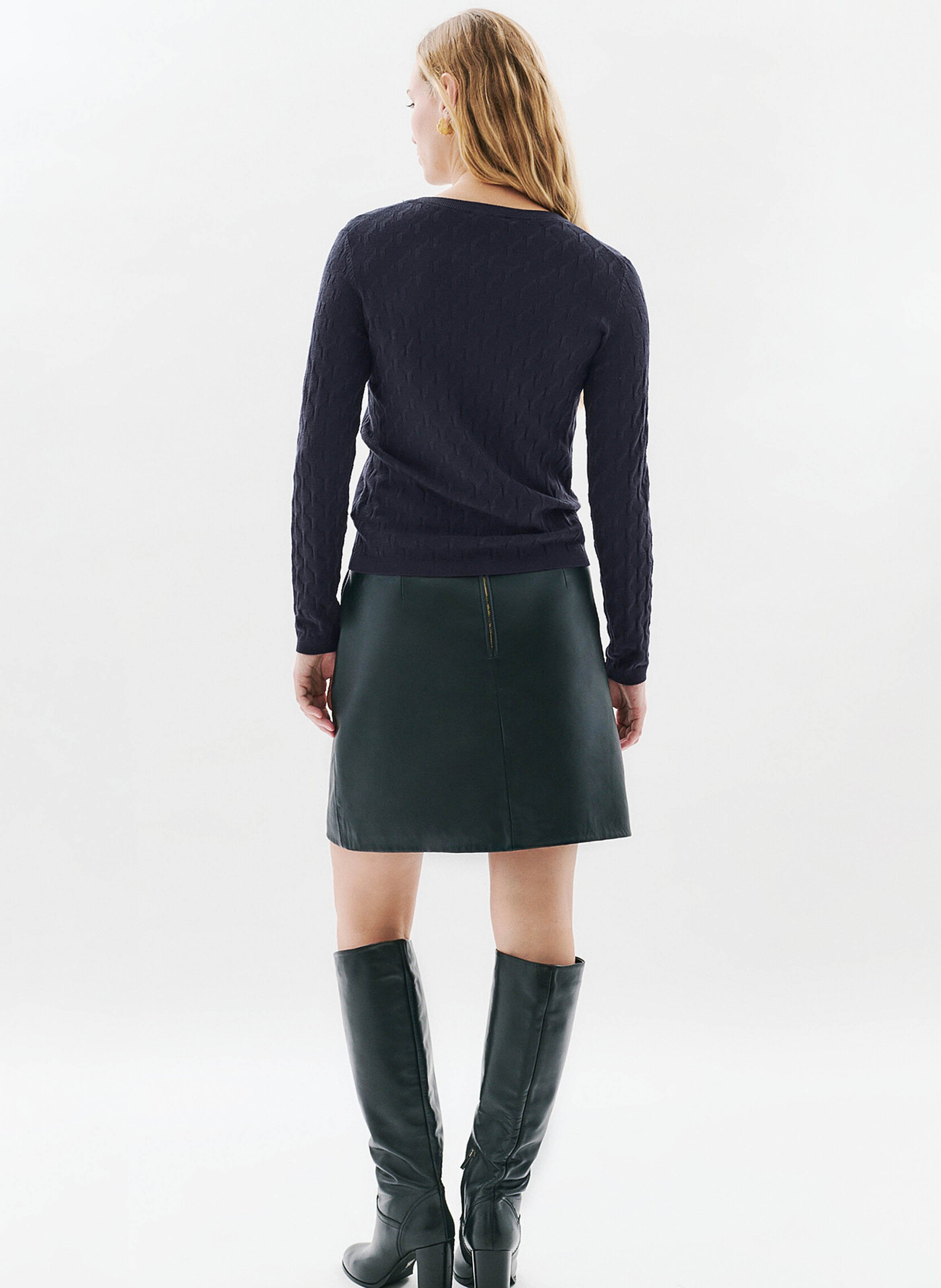 Pull col rond CAROLL Bleu