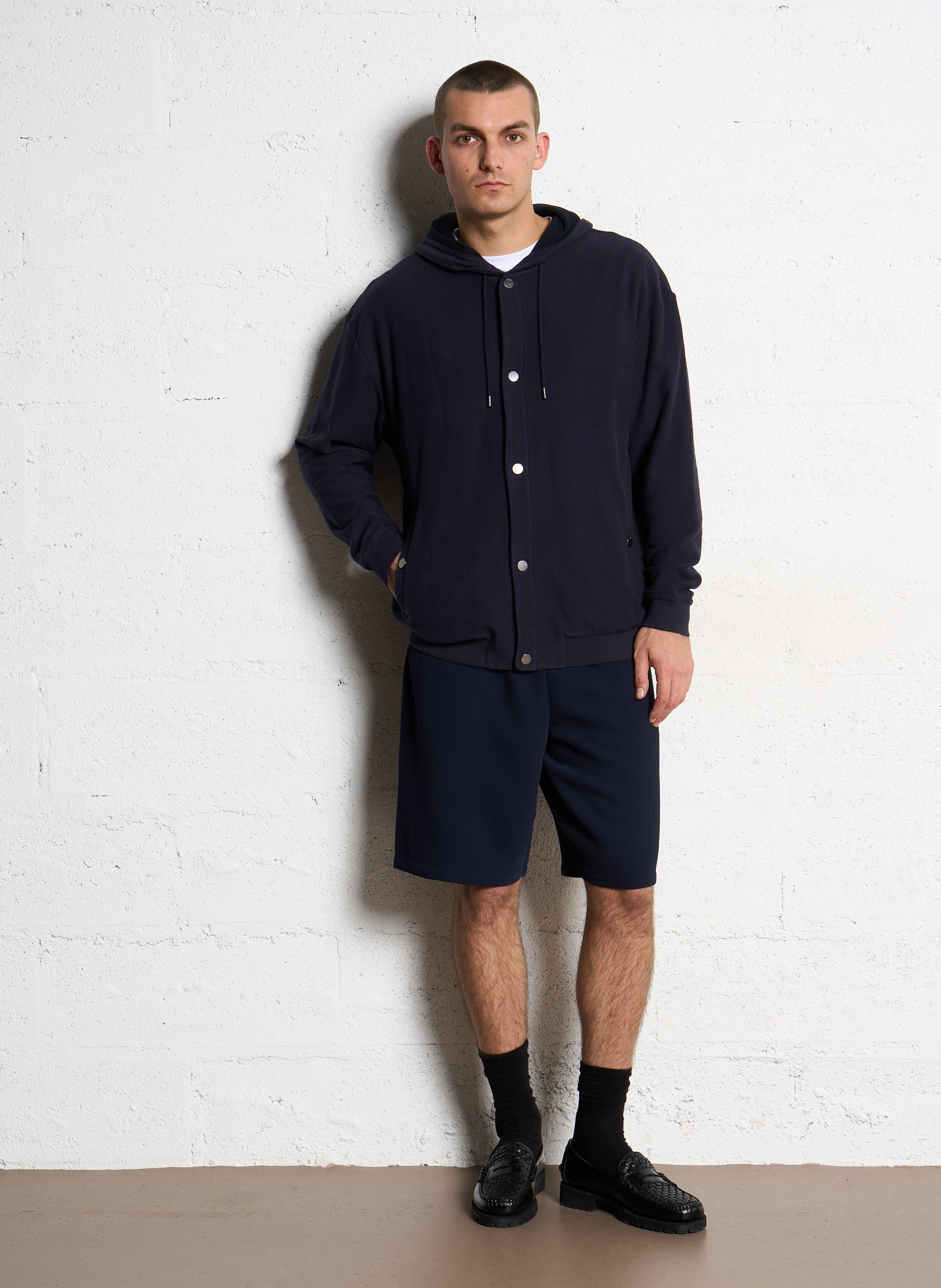 Gerade geschnittene Bermuda-Shorts mit elastischem Bund IKKS Blau