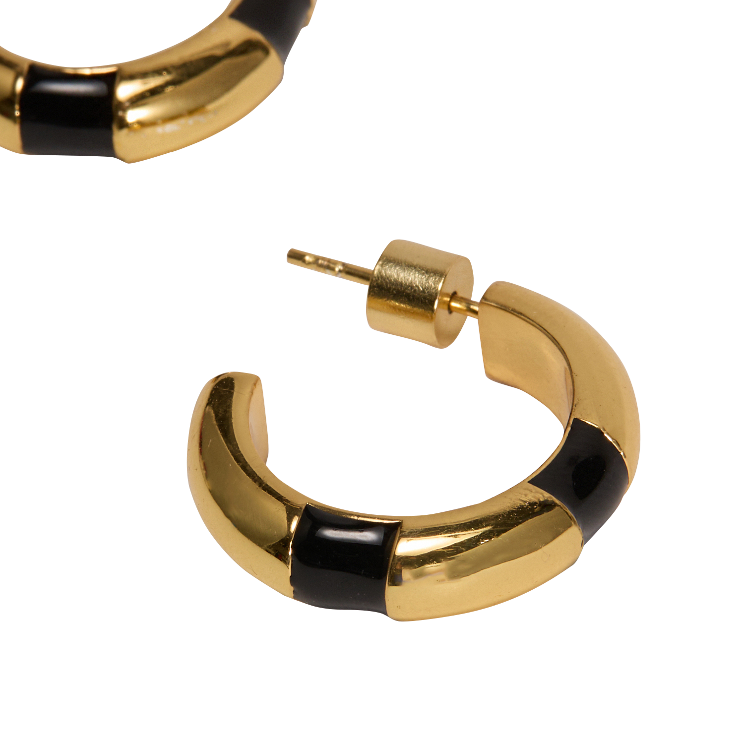 Open creole earrings FEEKA Black