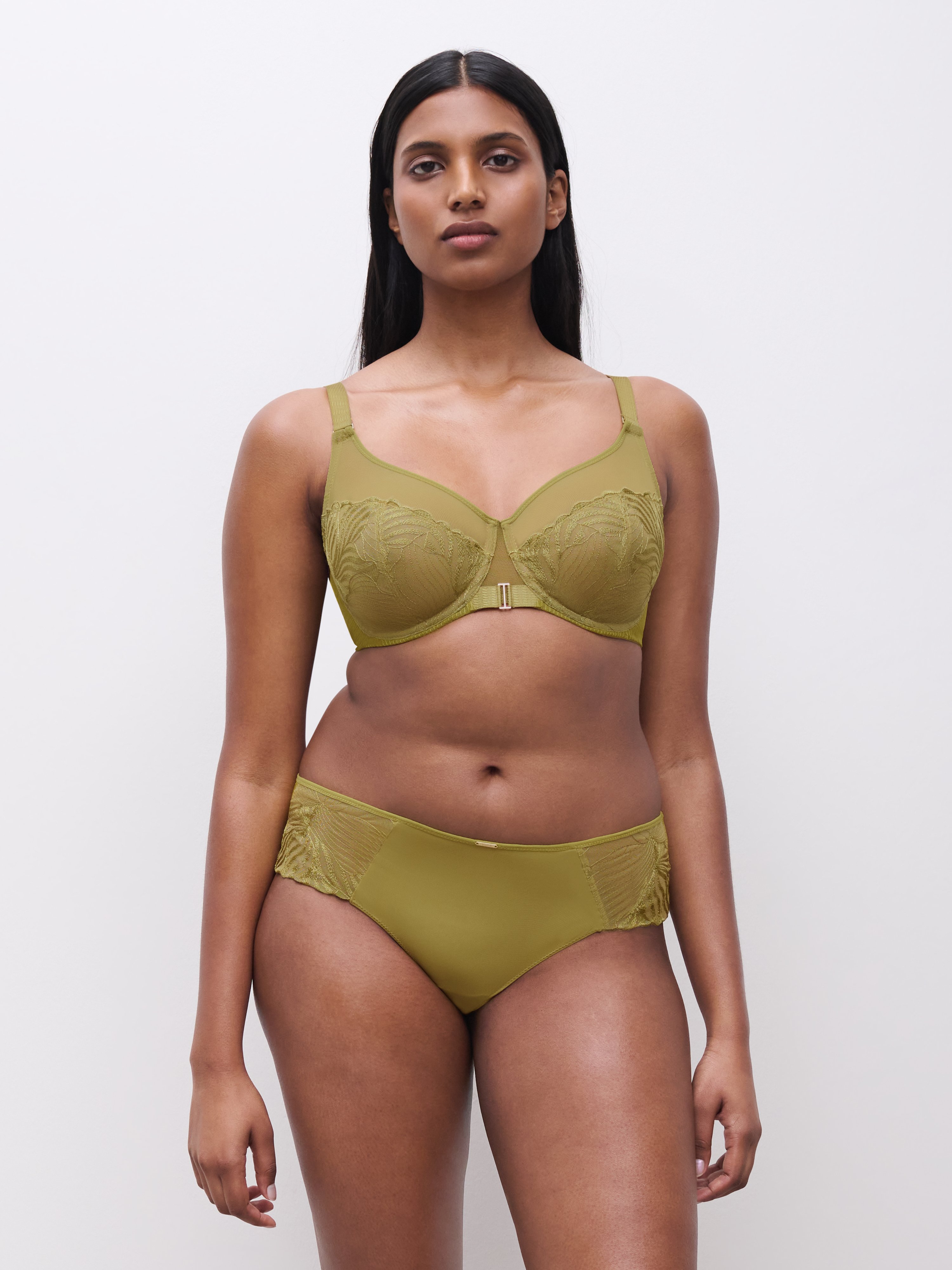 Very supportive embroidered bra CHANTELLE Green
