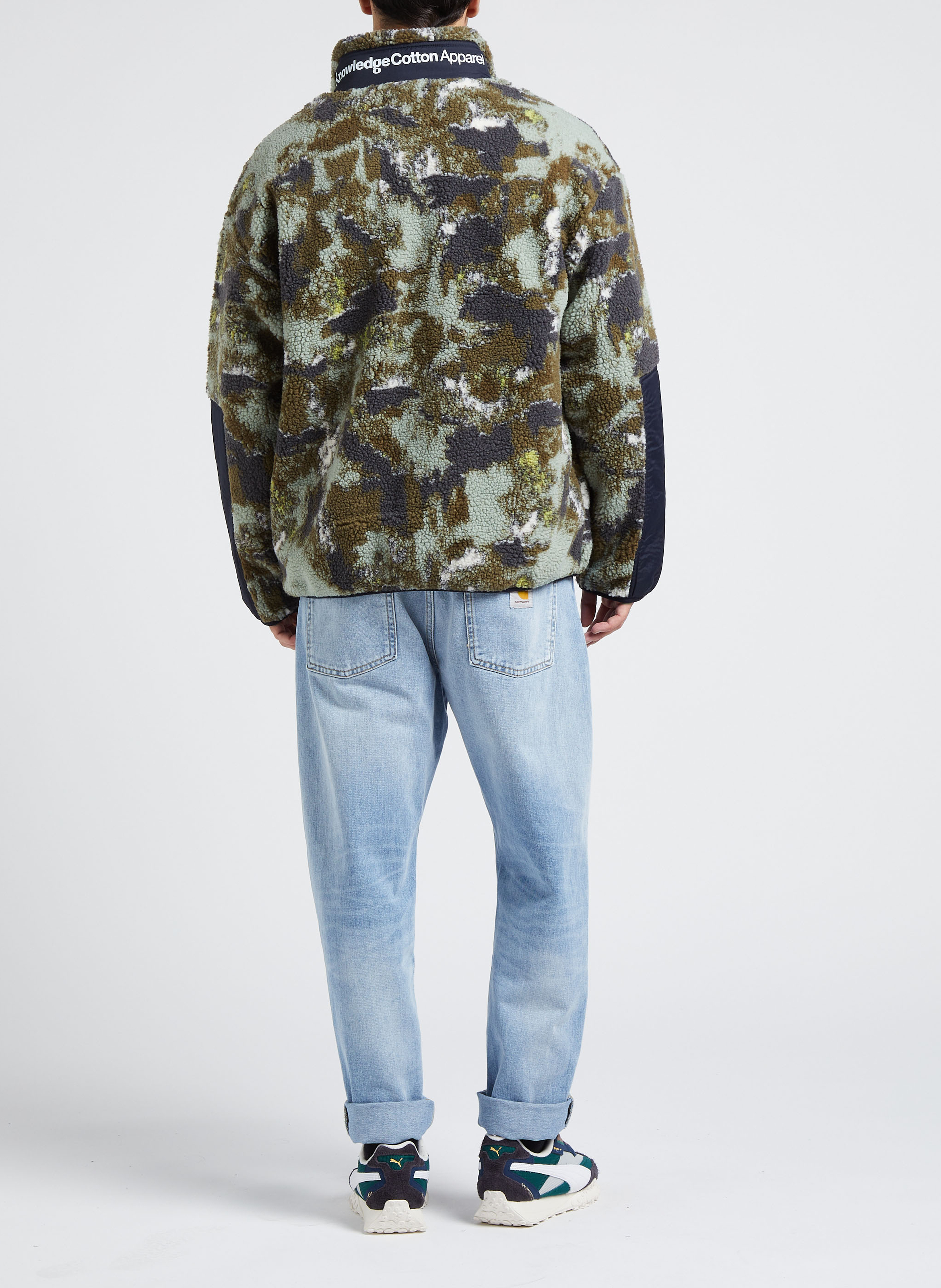 Oversize high-neck fleece jacket KNOWLEDGE COTTON APPAREL Multicolored