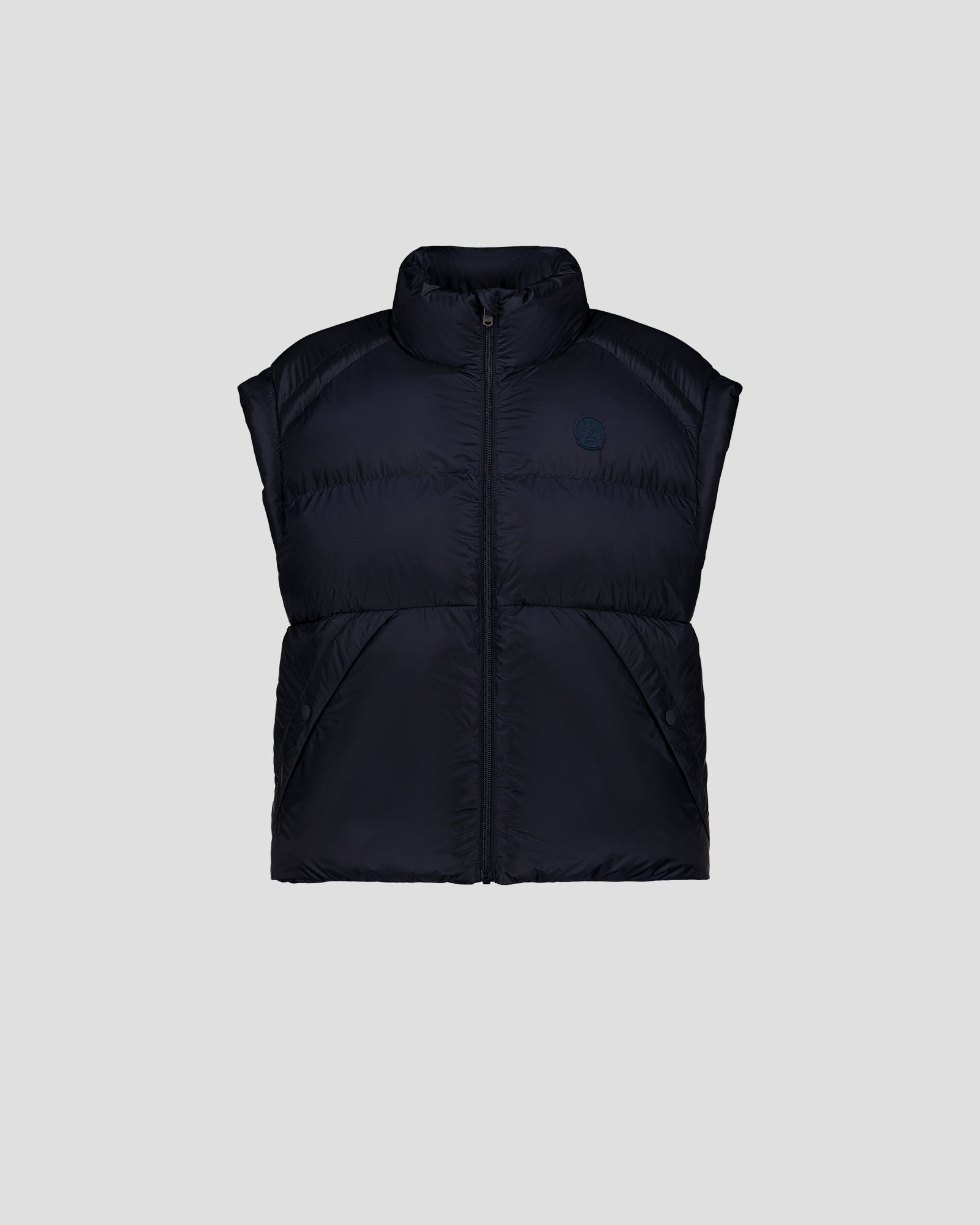 Oversized short sleeveless puffer jacket Lyna JOTT Blue