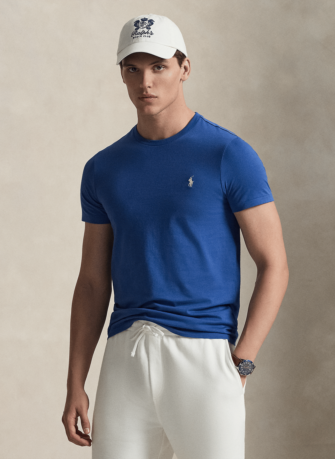 Slim-fit cotton T-shirt POLO RALPH LAUREN Blue