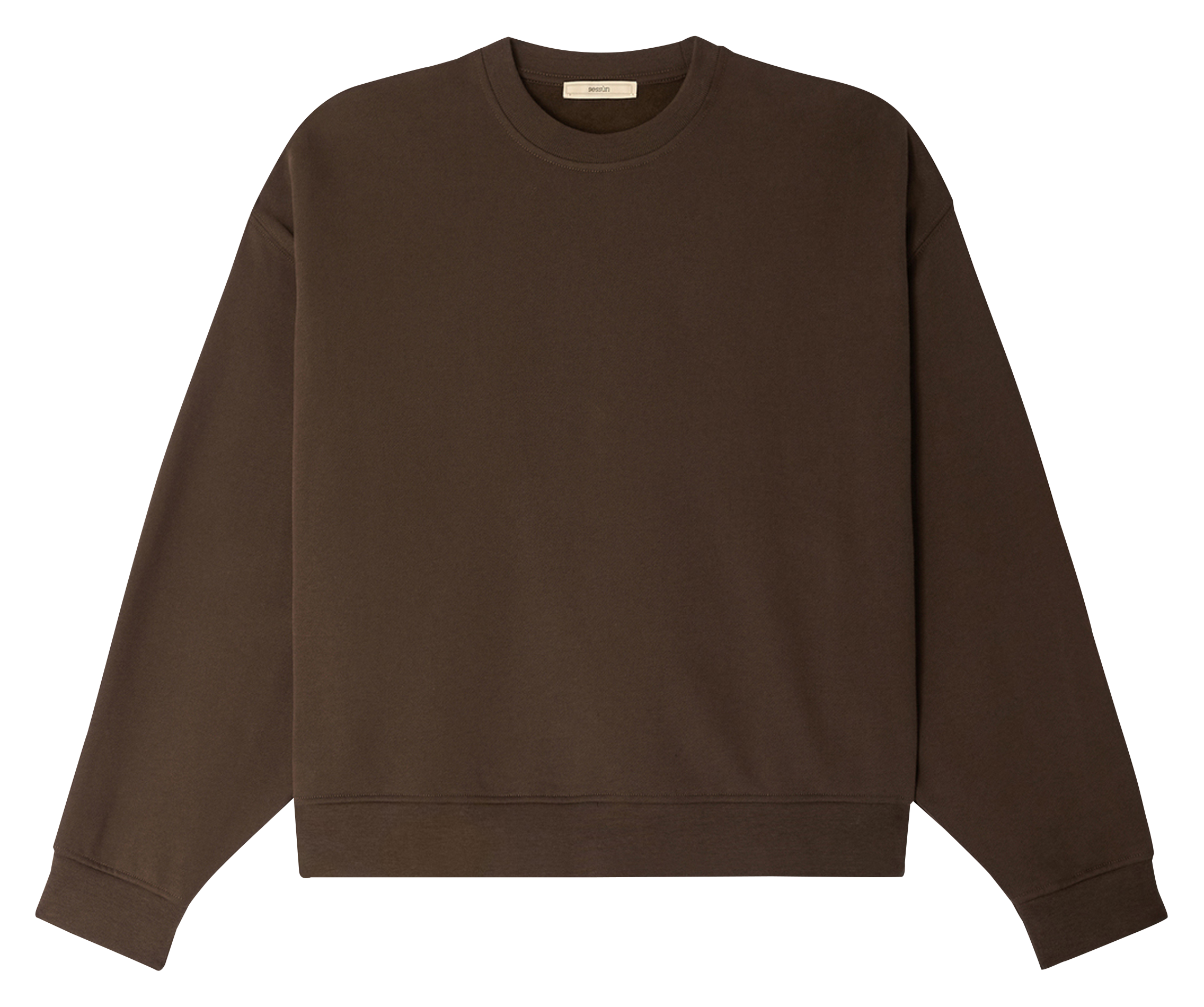 Cotton round-neck sweatshirt SESSUN Brown
