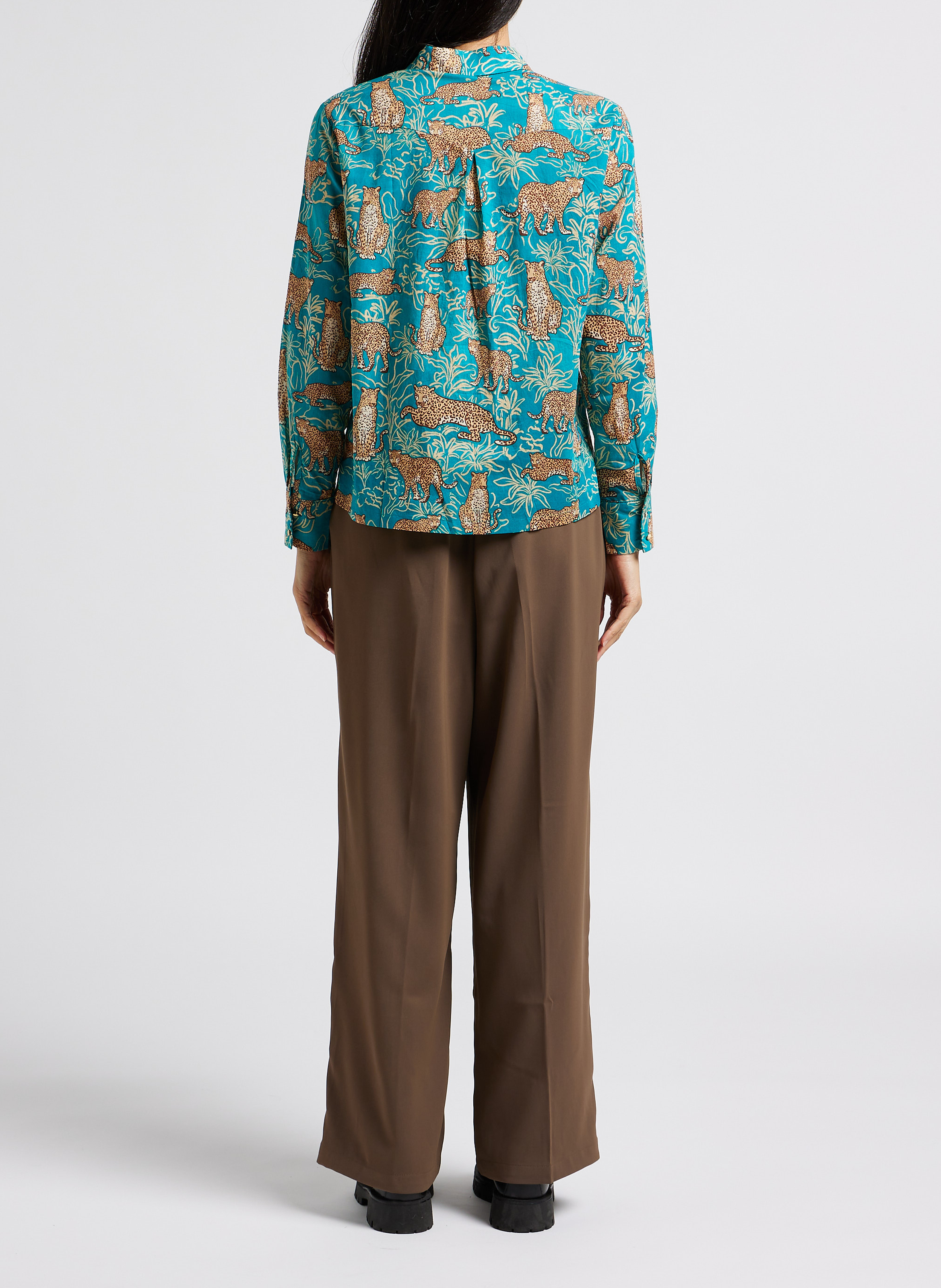 Pantalon droit taille mi-haute GRACE ET MILA Marron