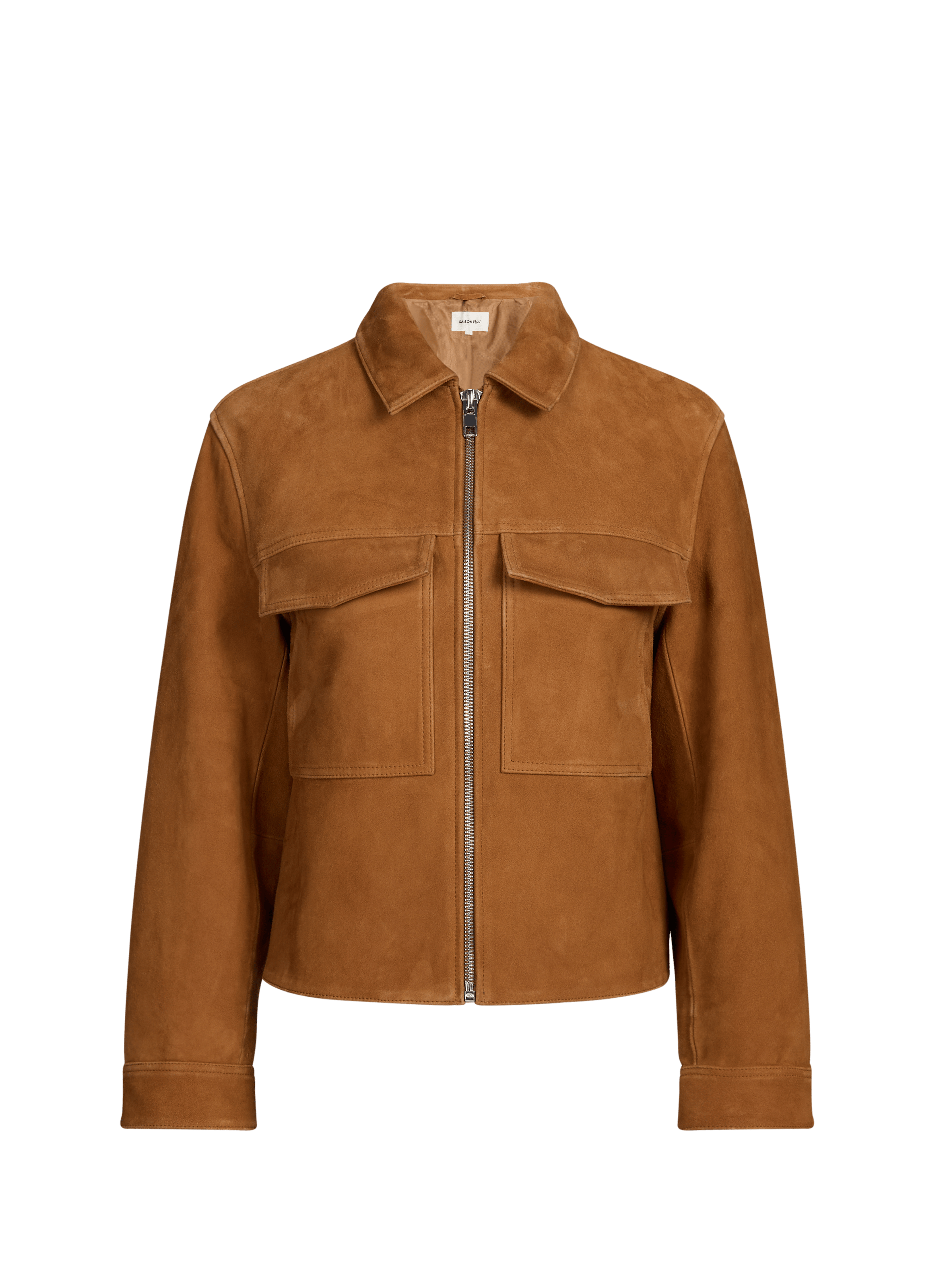 Veste col classique en daim SAISON 1865 Bruin