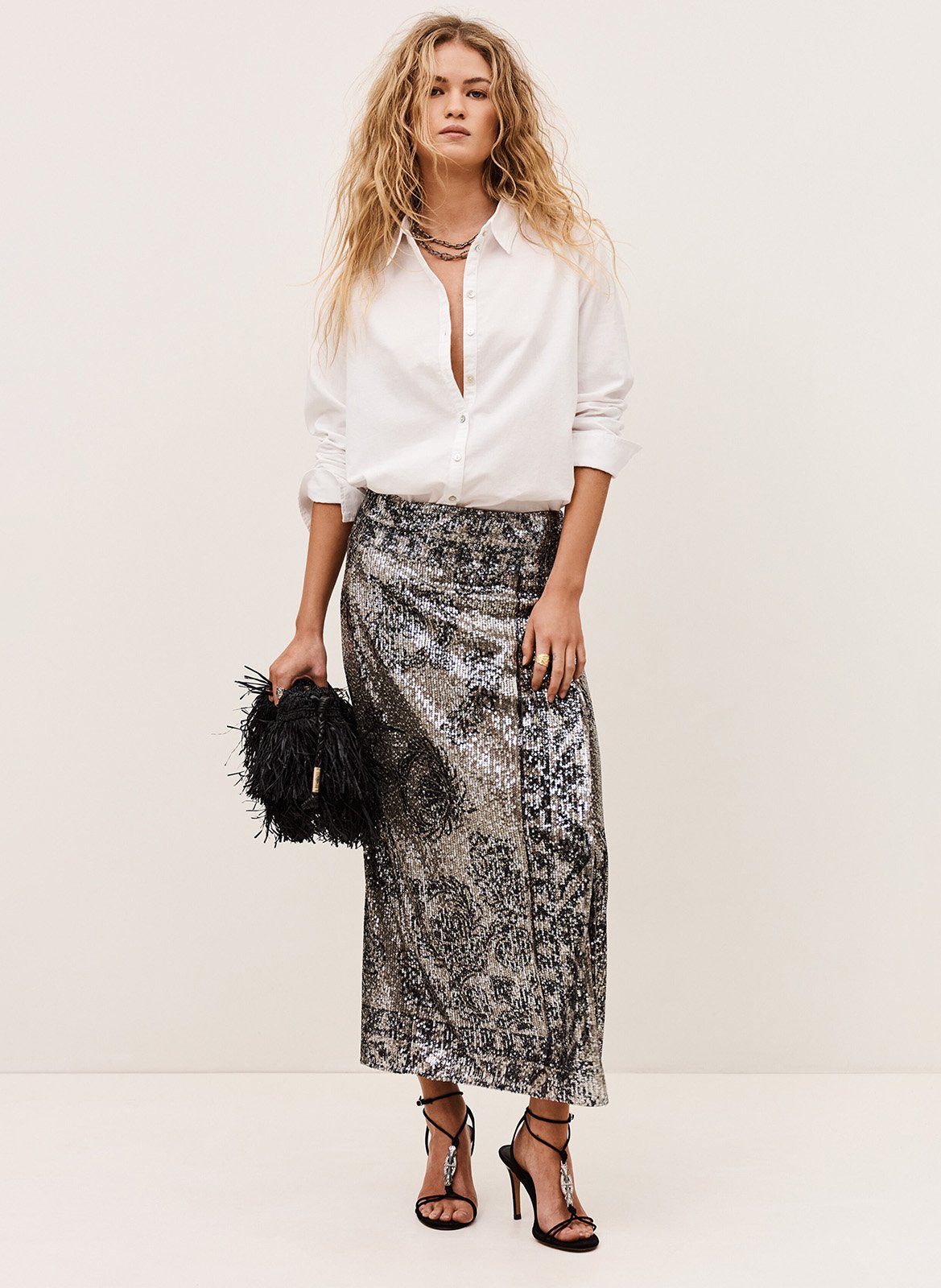 Blouse met klassieke kraag BA&SH Wit