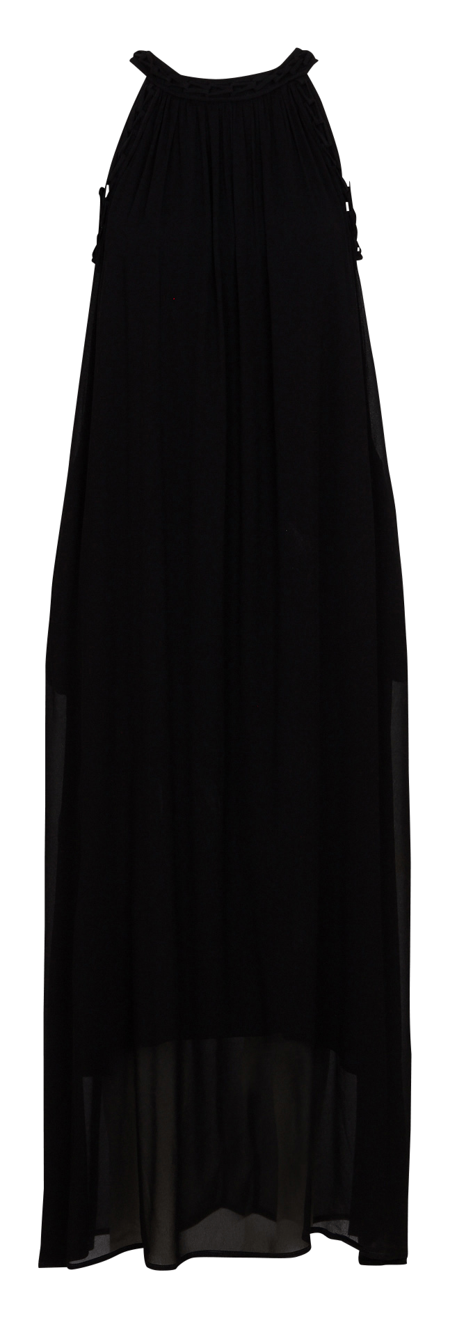 Ruimvallende, lange jurk THE KORNER Zwart