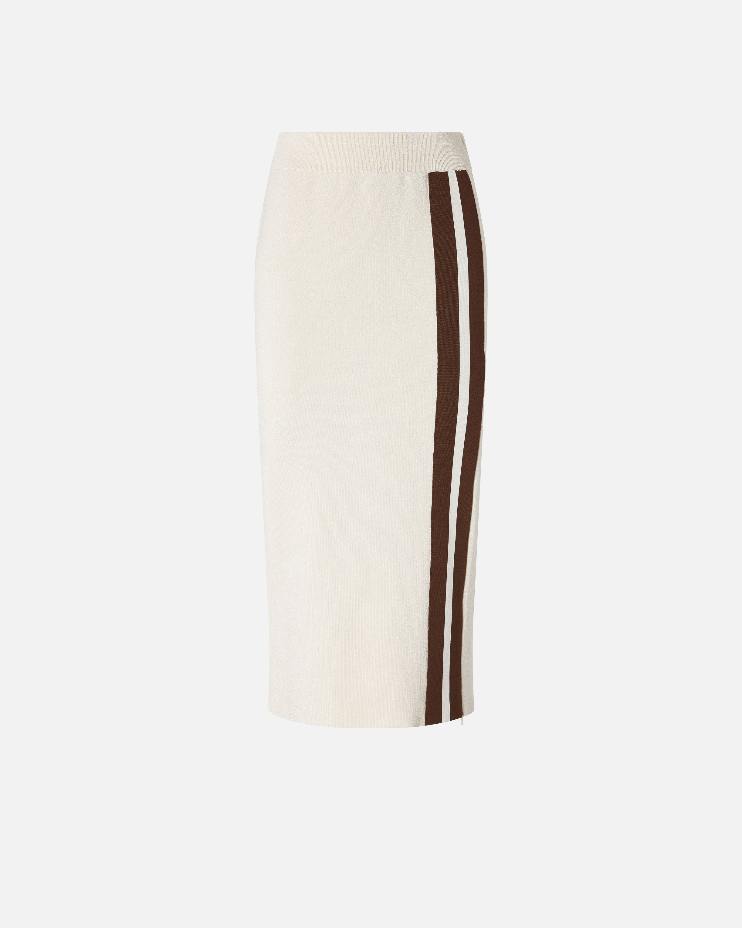 Fitted midi skirt with contrasting bands PINKO Grey
