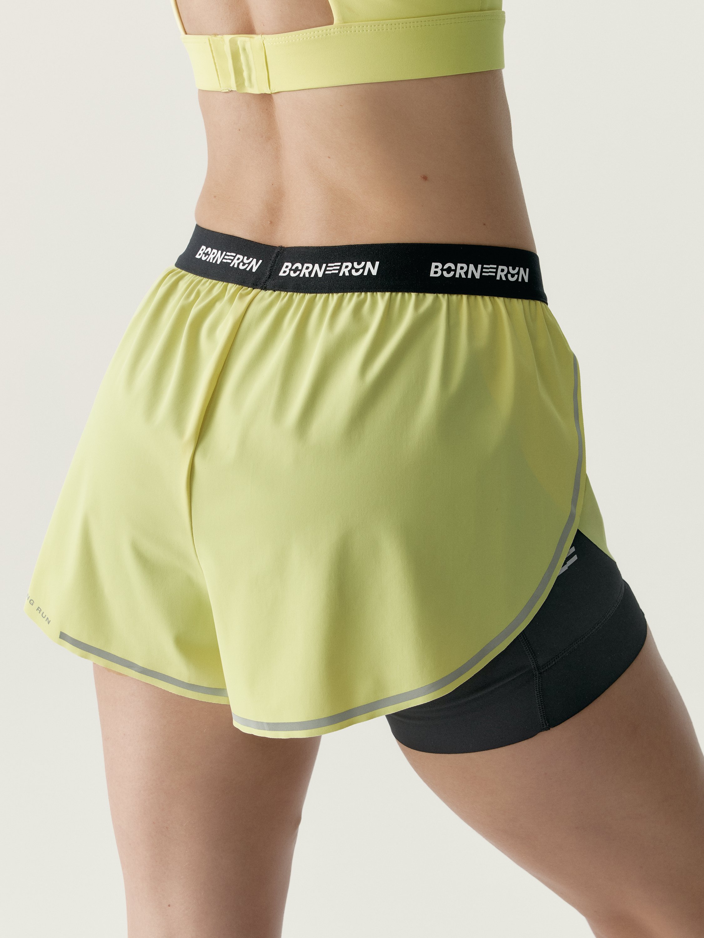 Women's running shorts for Voltrun Performance BORN Yellow