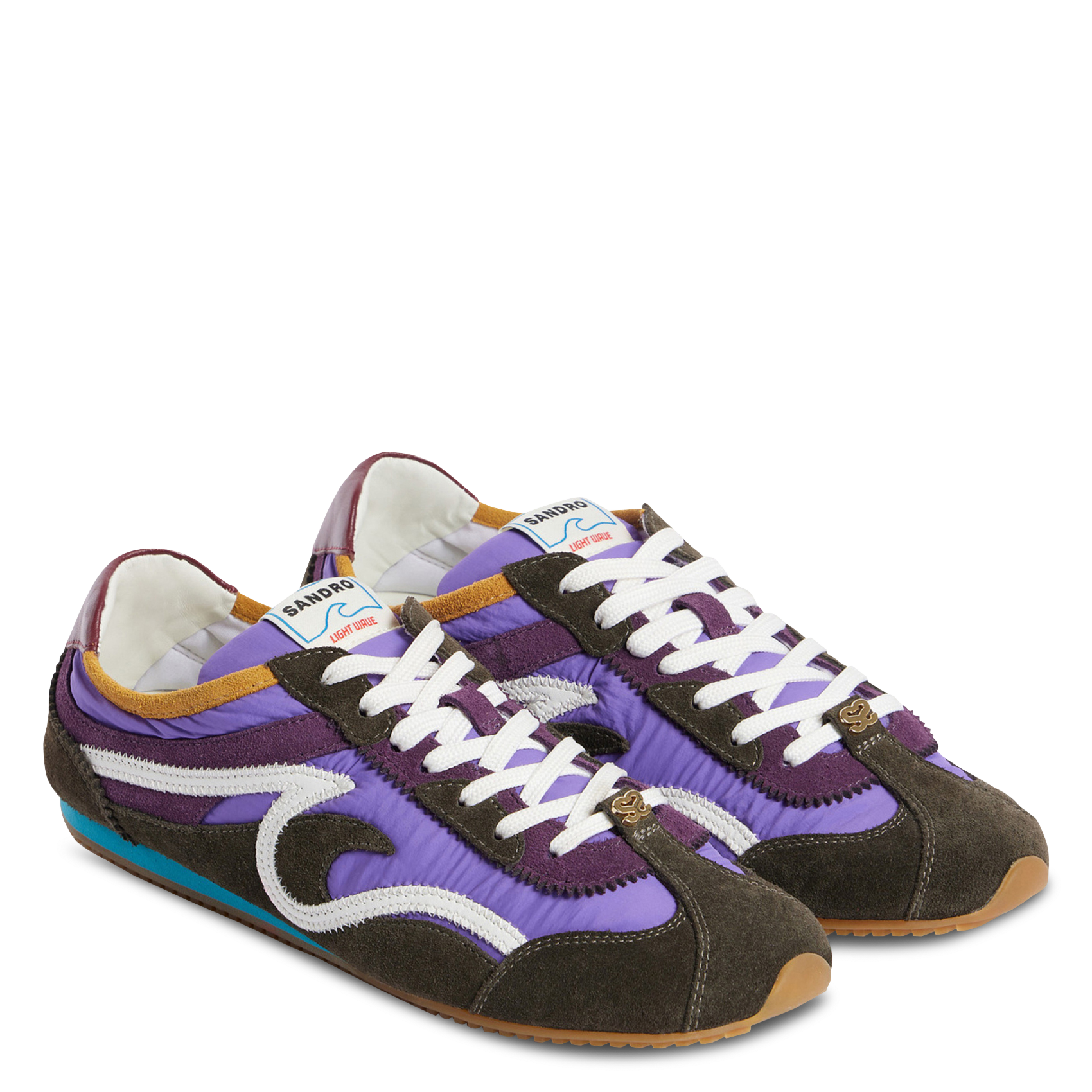 Lage sneakers met dubbele veters SANDRO Violet