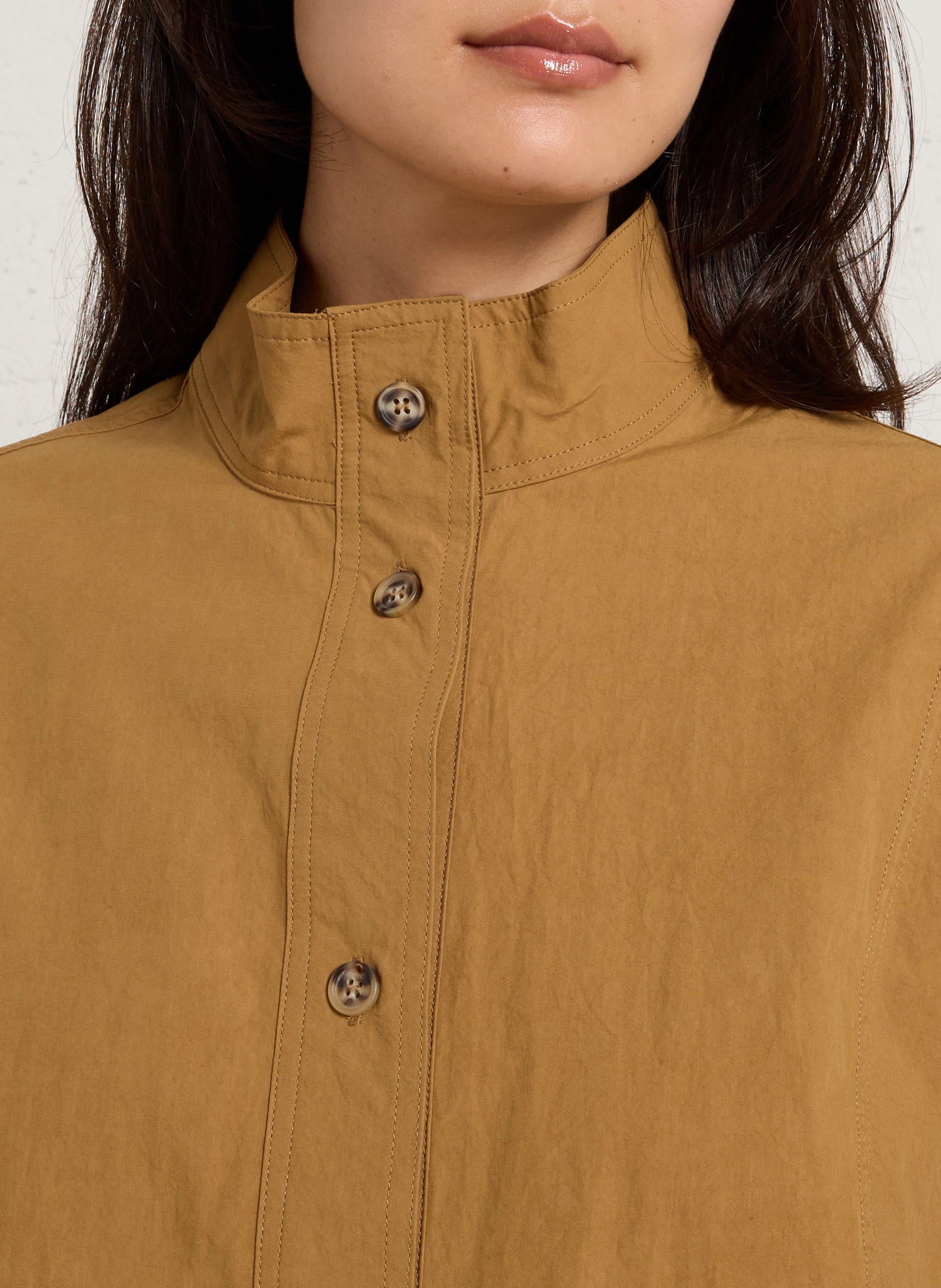 Veste légère col montant droite JC SOPHIE Marron