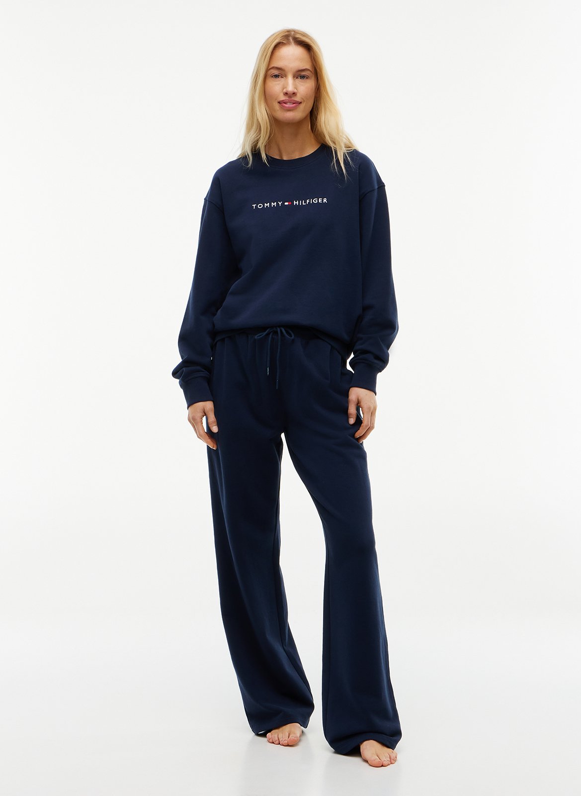 Embroidered round-neck sweatshirt TOMMY HILFIGER Blue