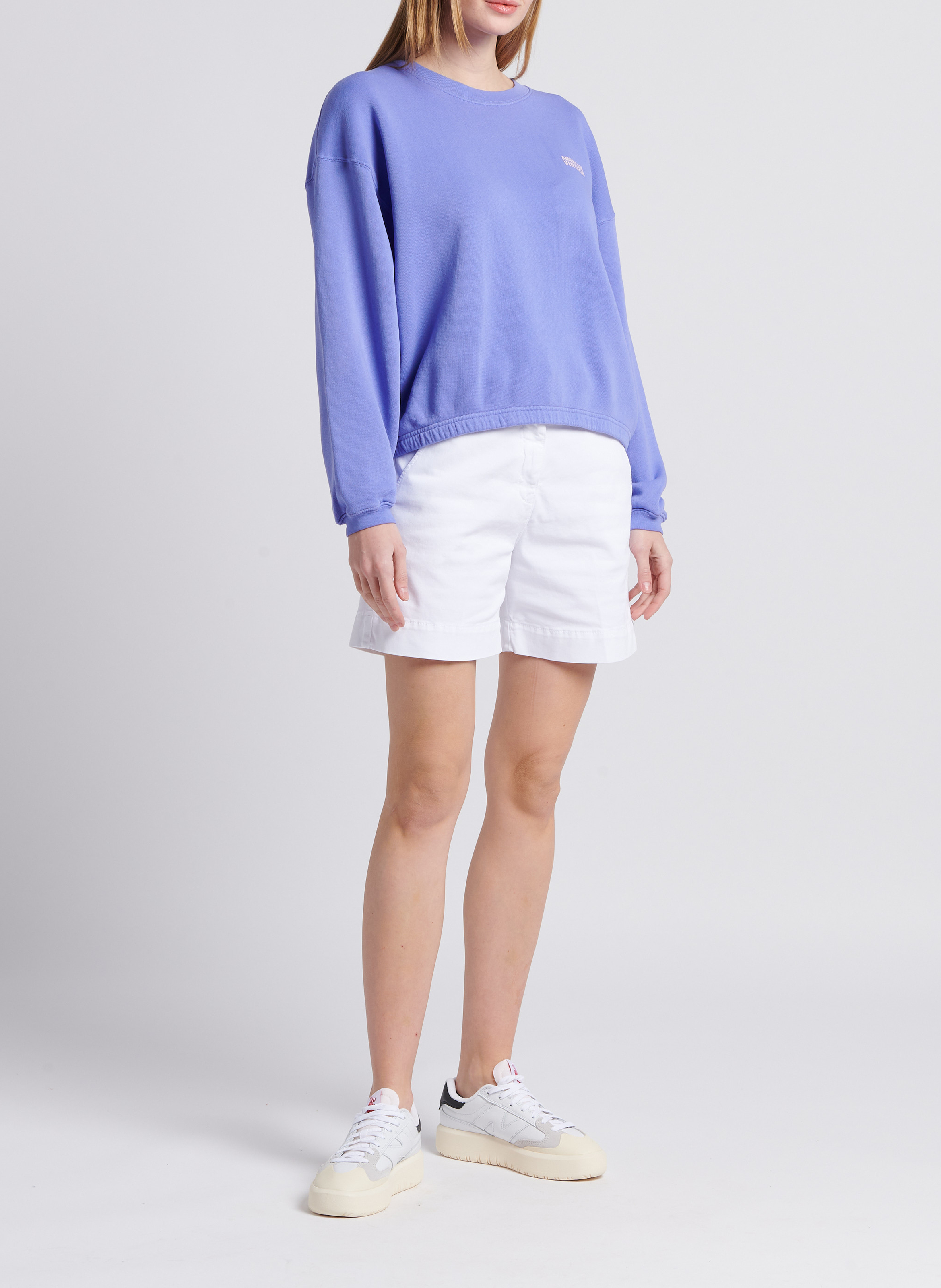 Weite Shorts aus Baumwoll-Mix ACQUAVERDE Weiss