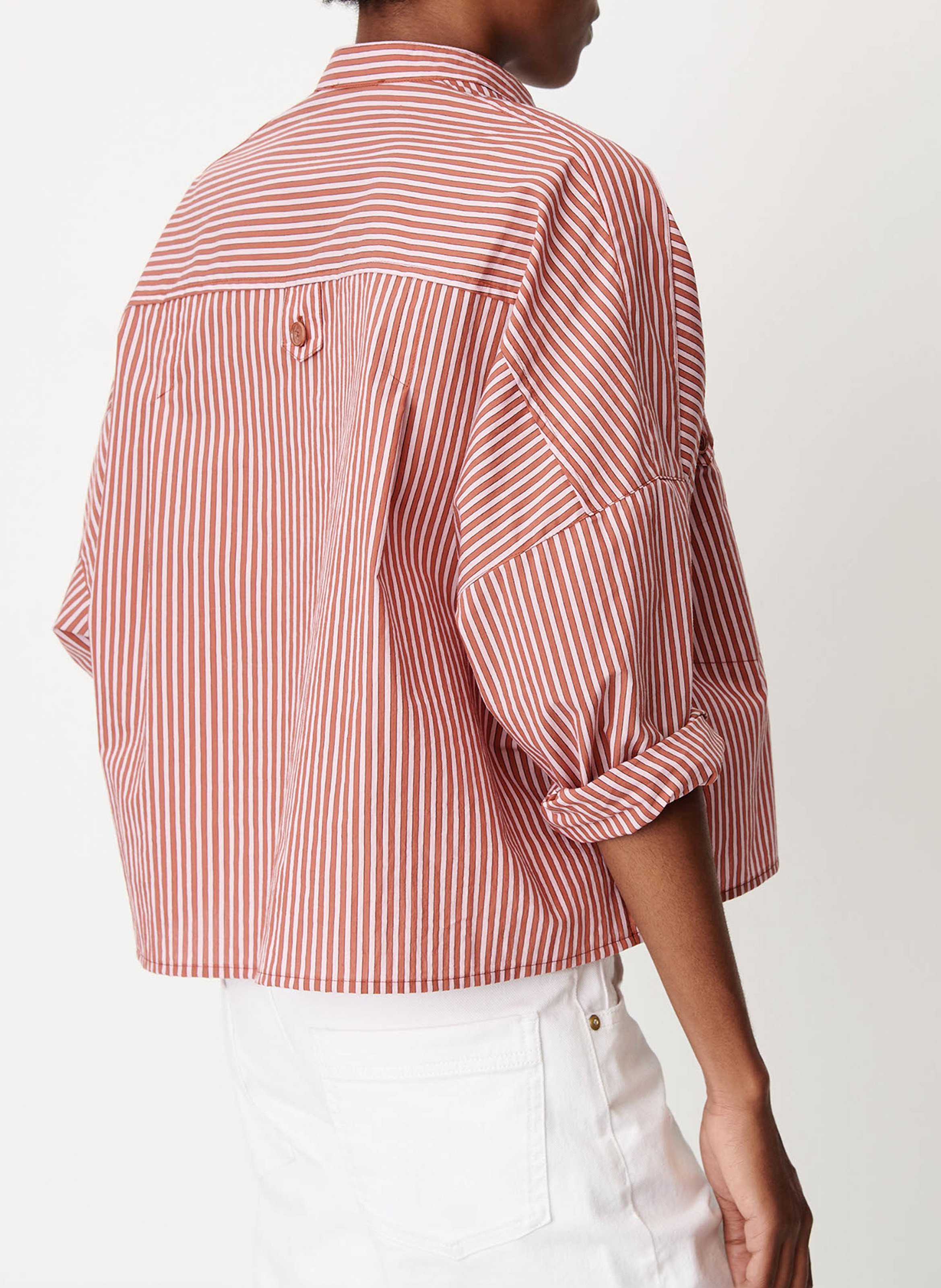 Chemise oversize col mao SESSUN Rose