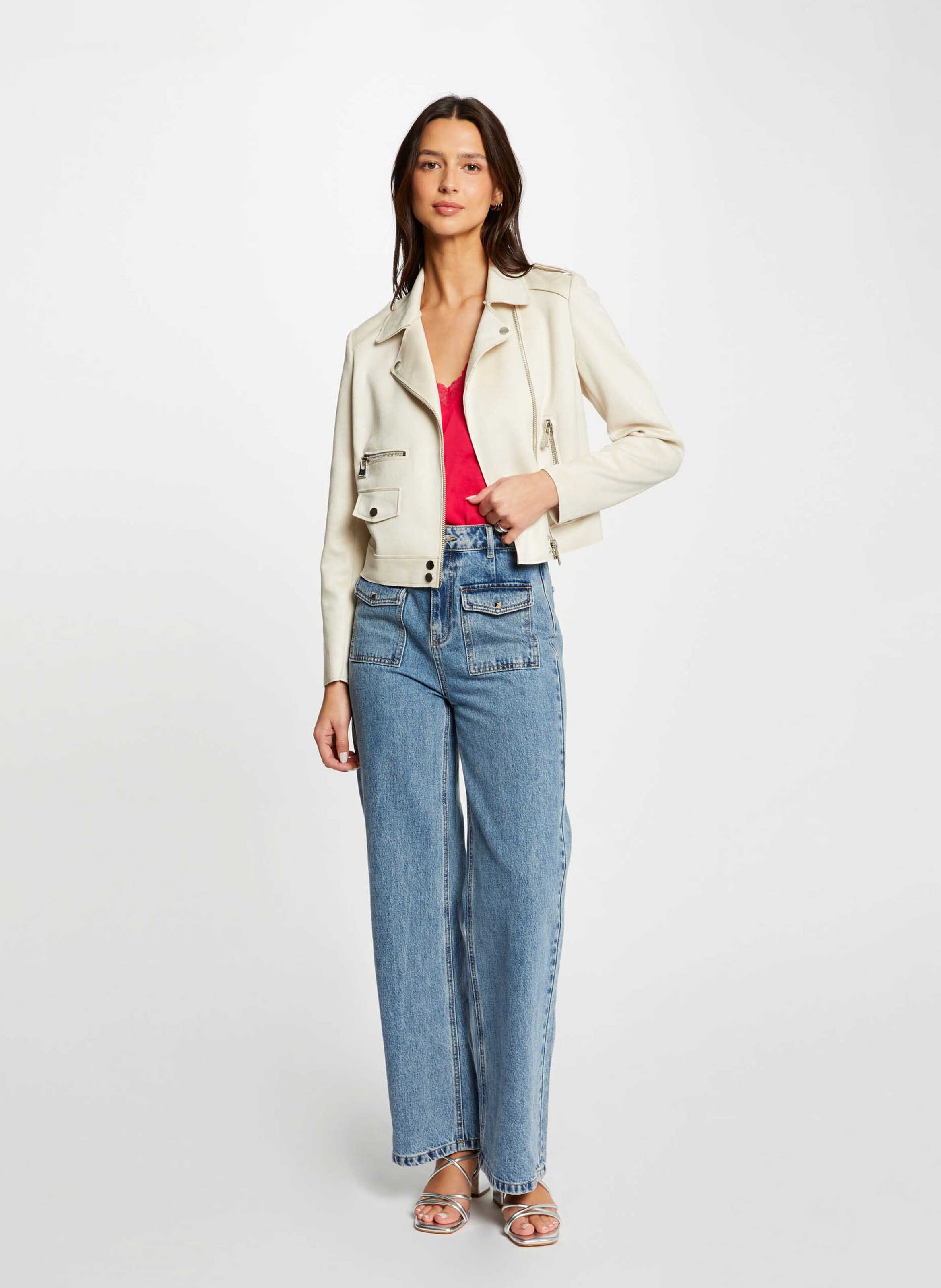Kort jack met rits MORGAN Beige