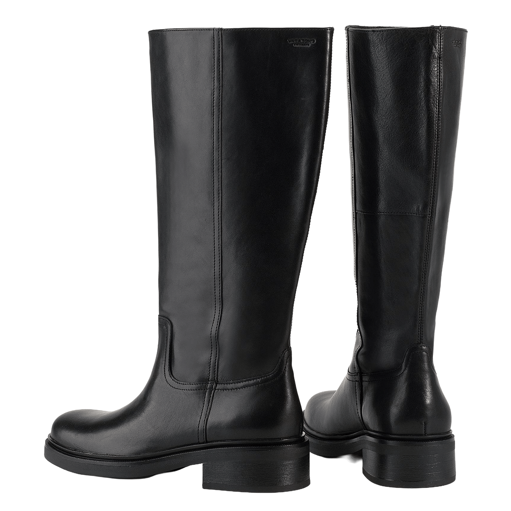 Bottes à bout rond en cuir VAGABOND Noir
