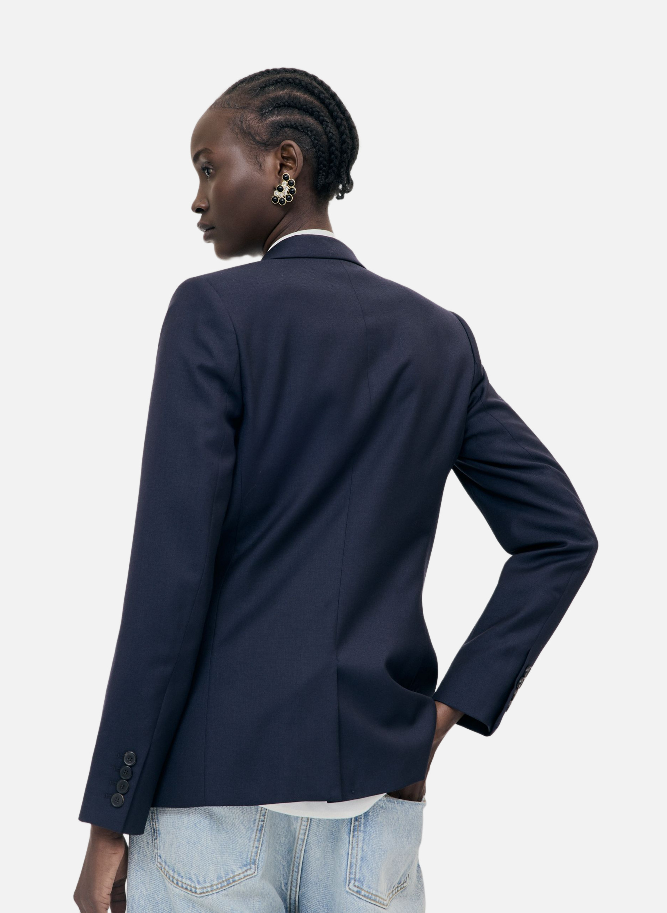 Fitted wool suit jacket THE KOOPLES Blue