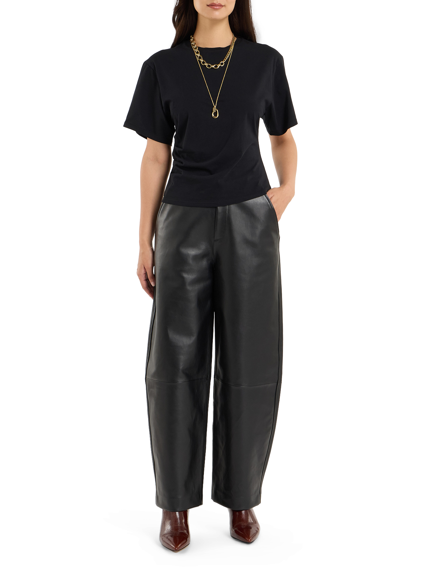 Fitted top in blended cotton SAISON 1865 Black