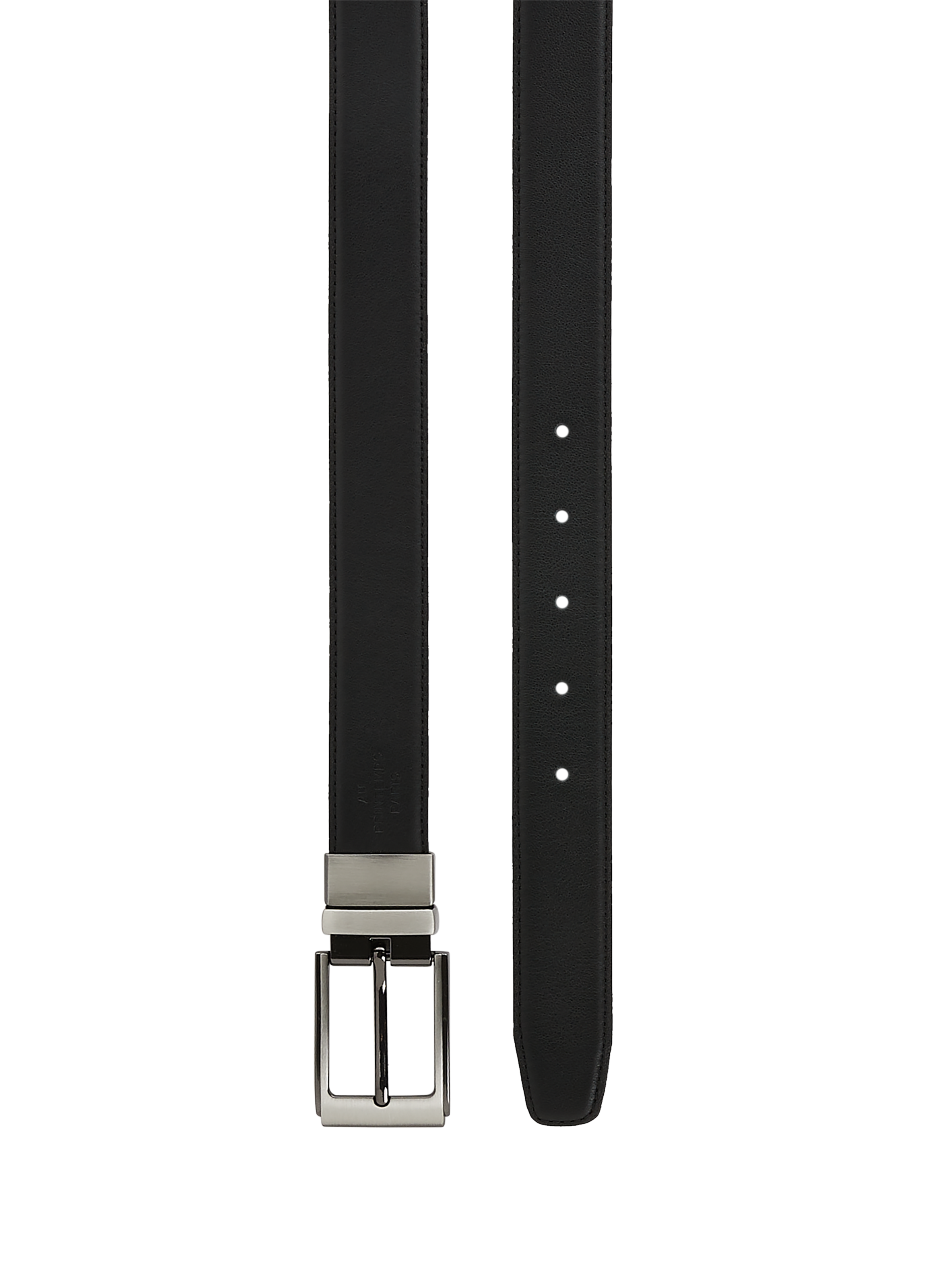 Reversible leather belt cein alt a2736 black/reverse AU PRINTEMPS PARIS Blue