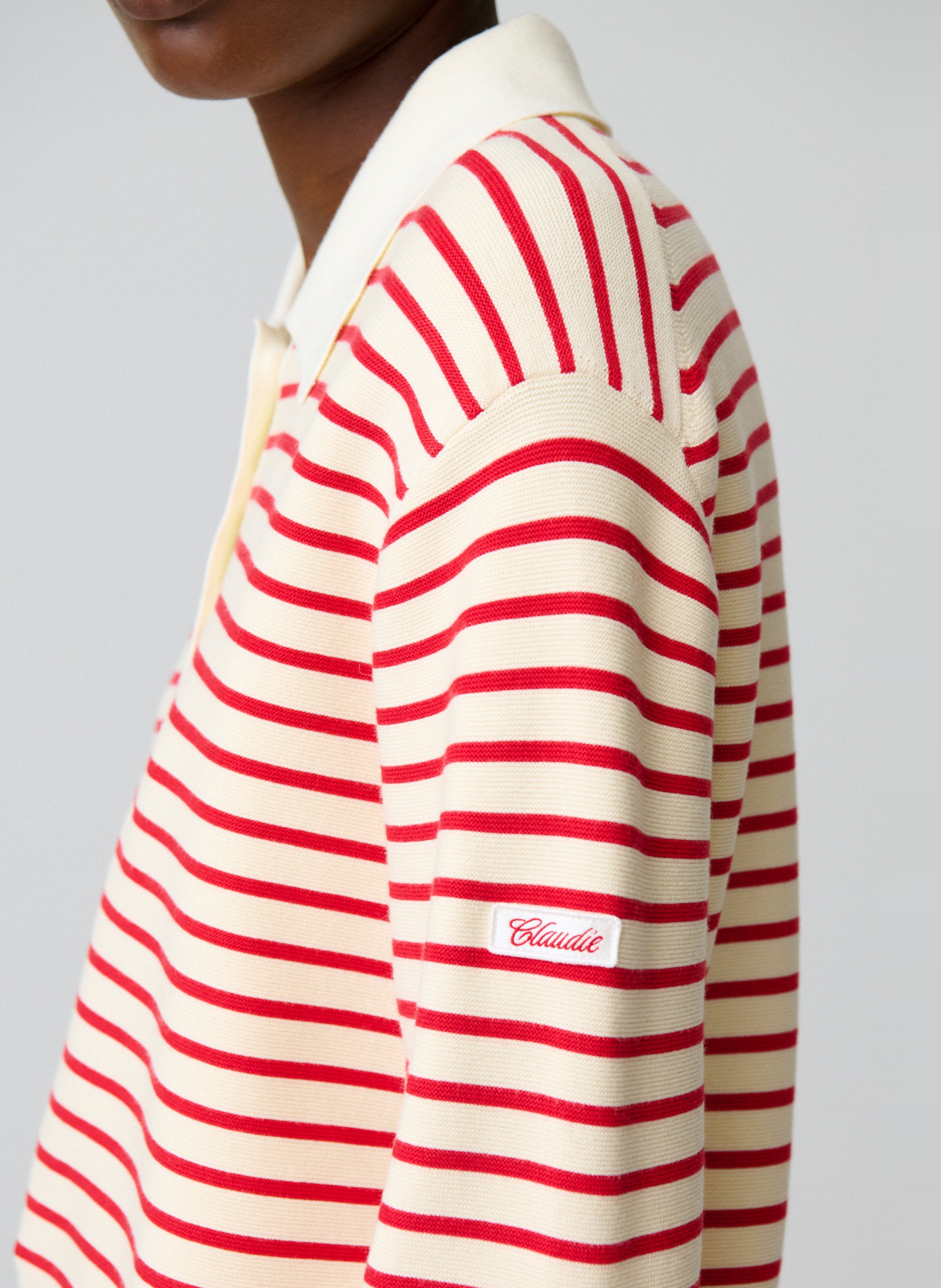 Pull droit col classique à rayures CLAUDIE PIERLOT Multicolore
