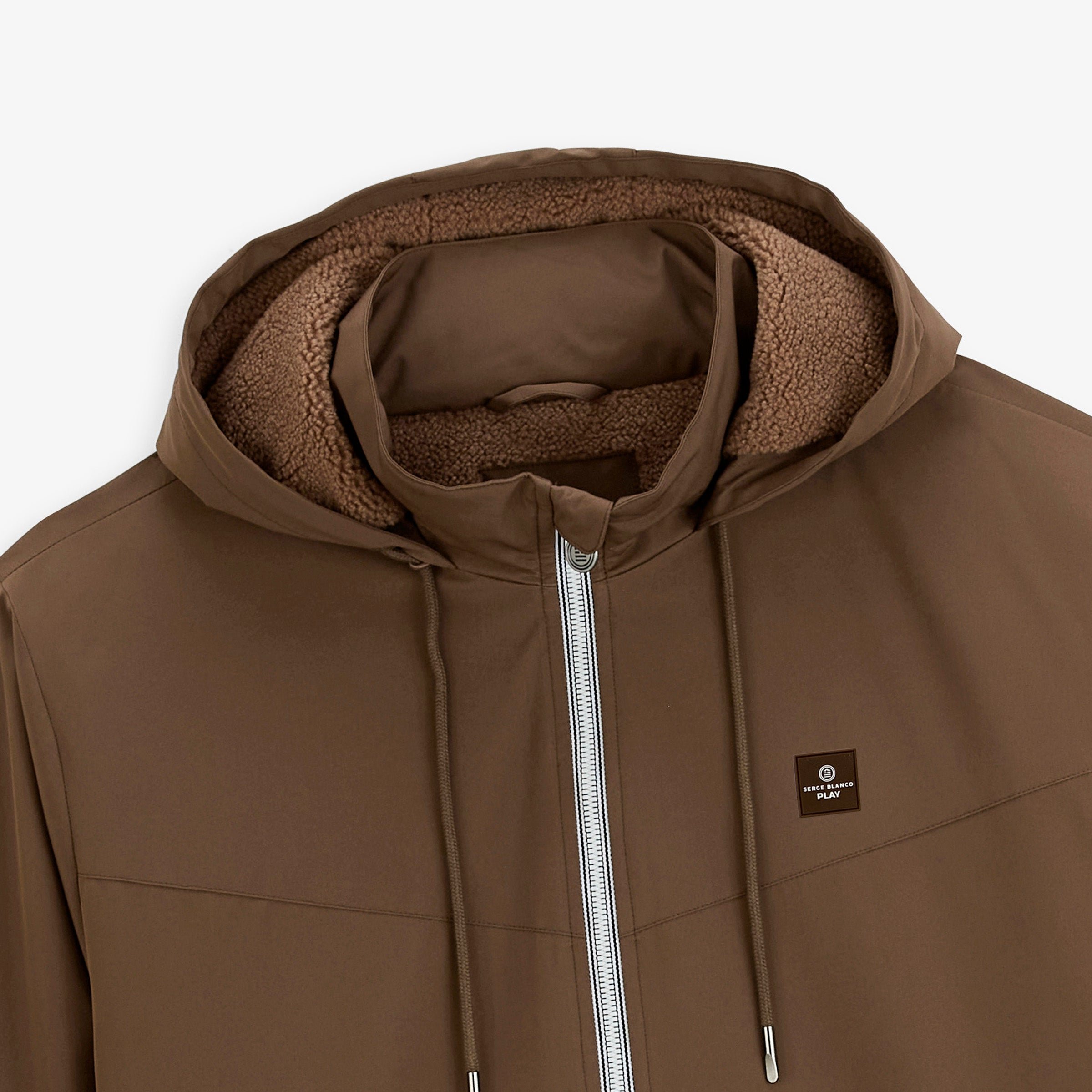 STORMER water-repellent parka with brown brownie fleece lining SBPLAY SERGE BLANCO Brown