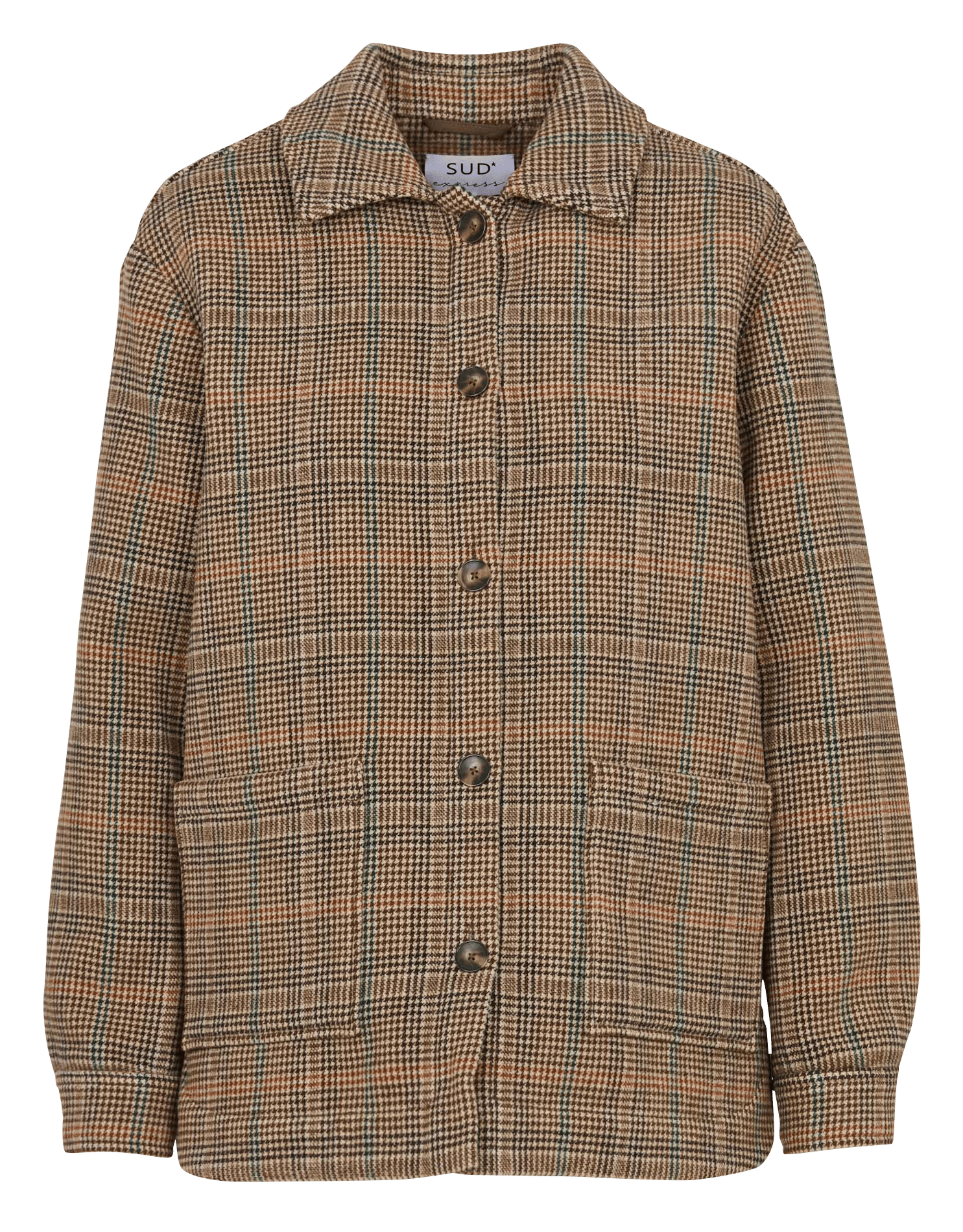 Manteau oversize à carreaux SUD EXPRESS Marron