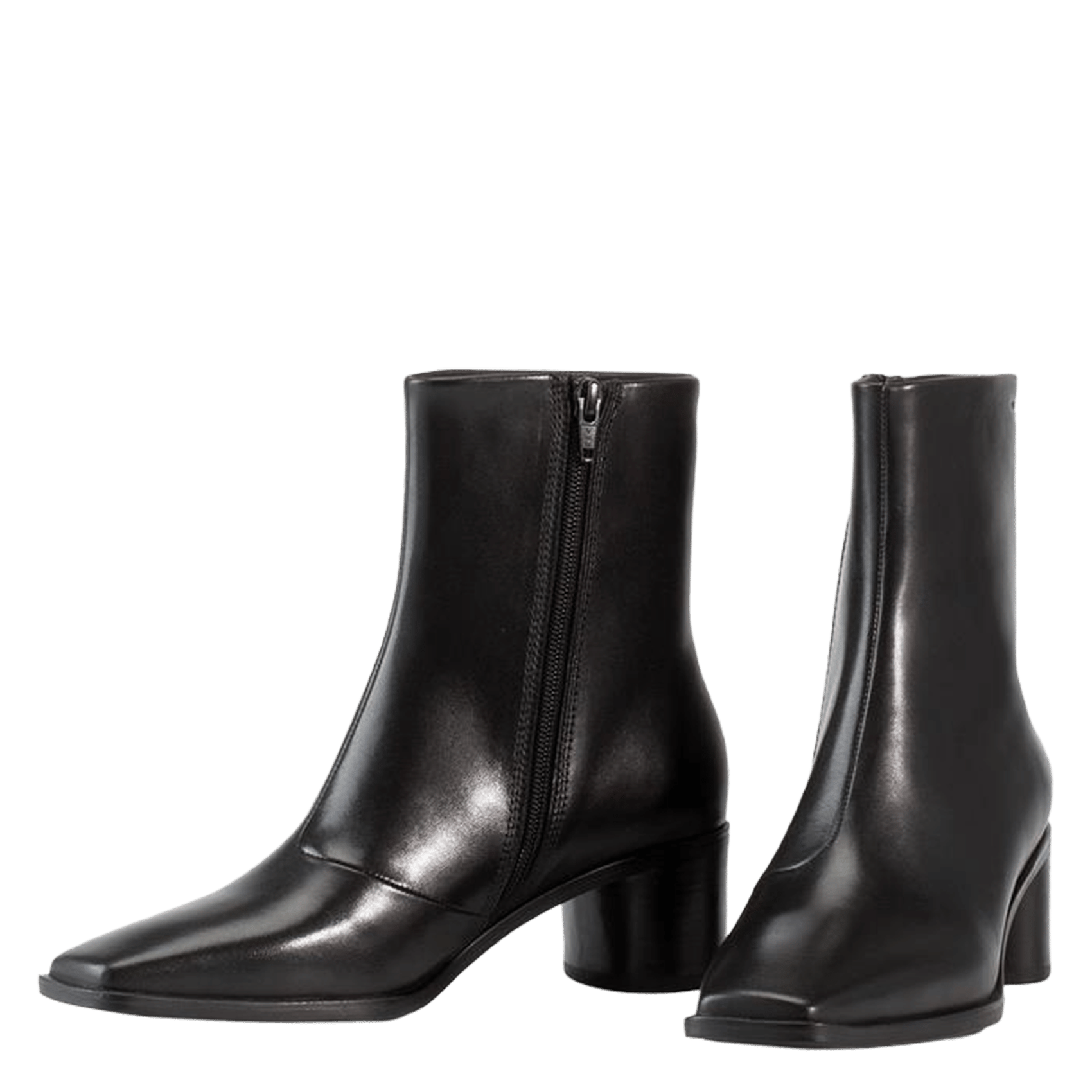 Bottines à bout carré en cuir VAGABOND Noir