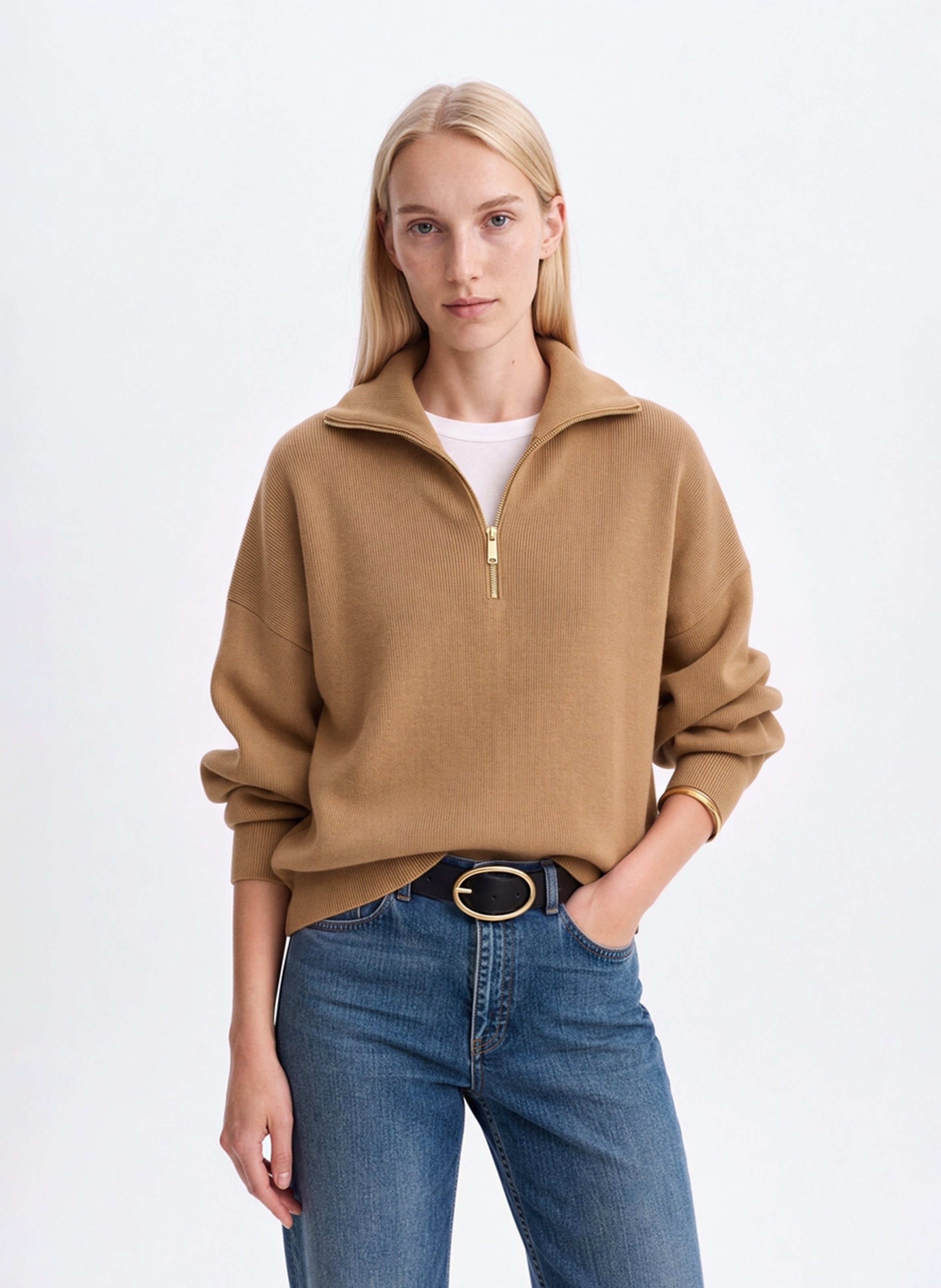 Pullover mit Zip-Kragen aus Woll-Mix VANESSA BRUNO