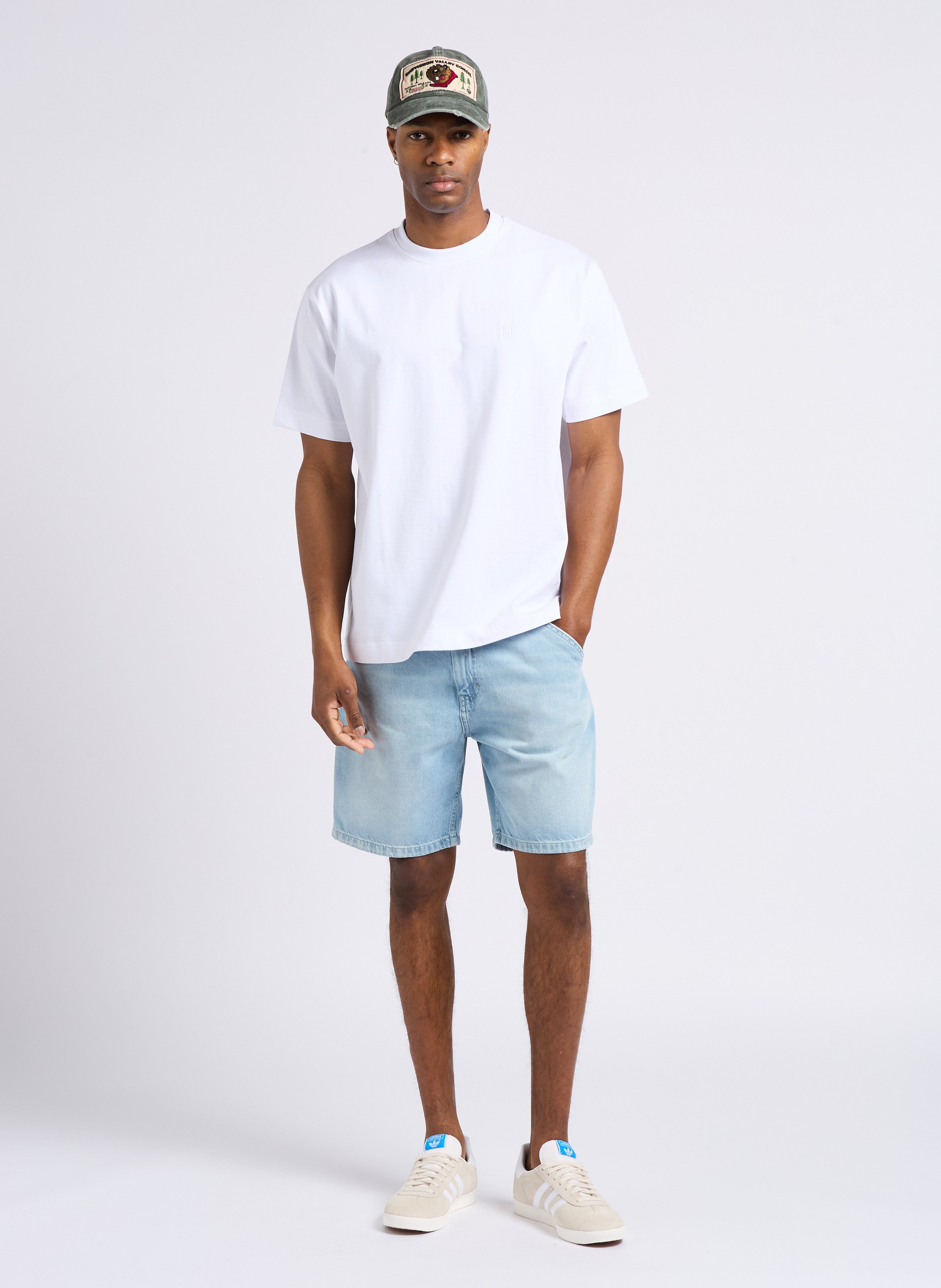 Short droit en coton EDWIN Bleu