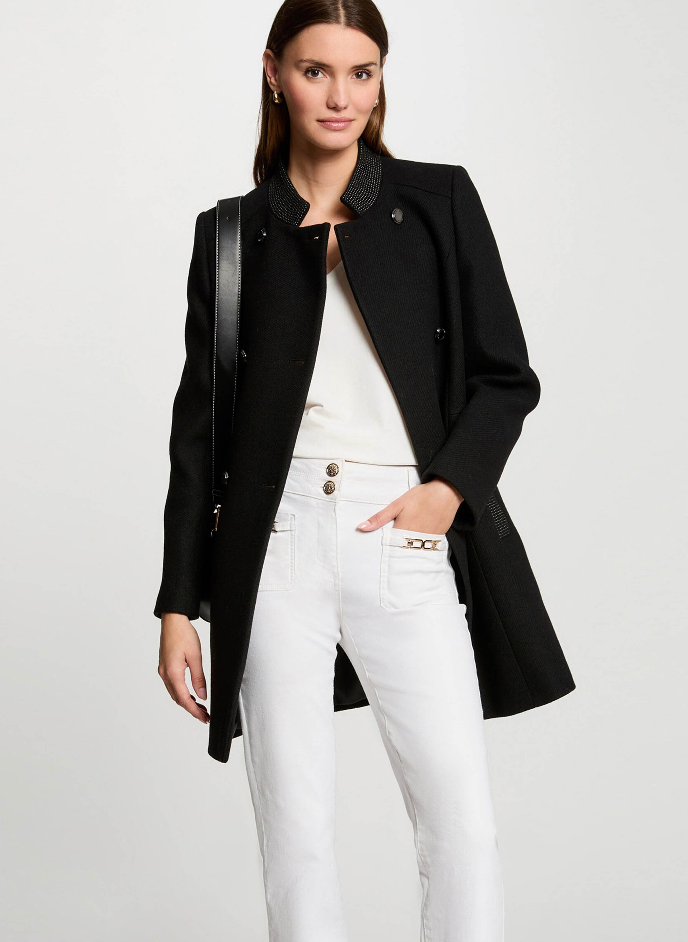 Lange jas MORGAN Zwart